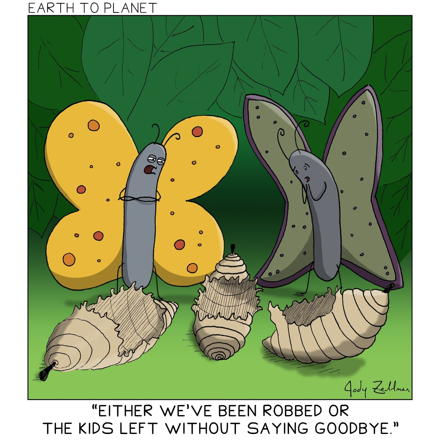 Butterfly Empty Nesters Cartoon