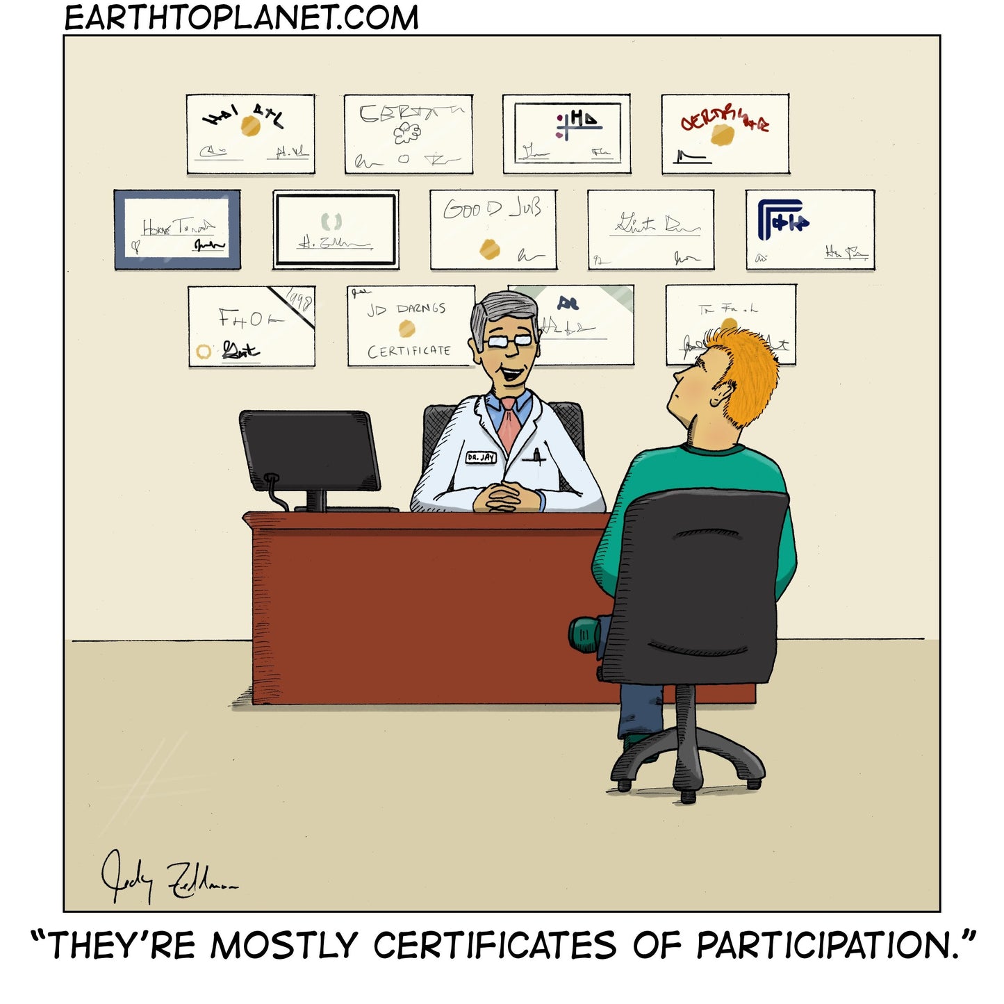 Certificates of Participation Cartoon