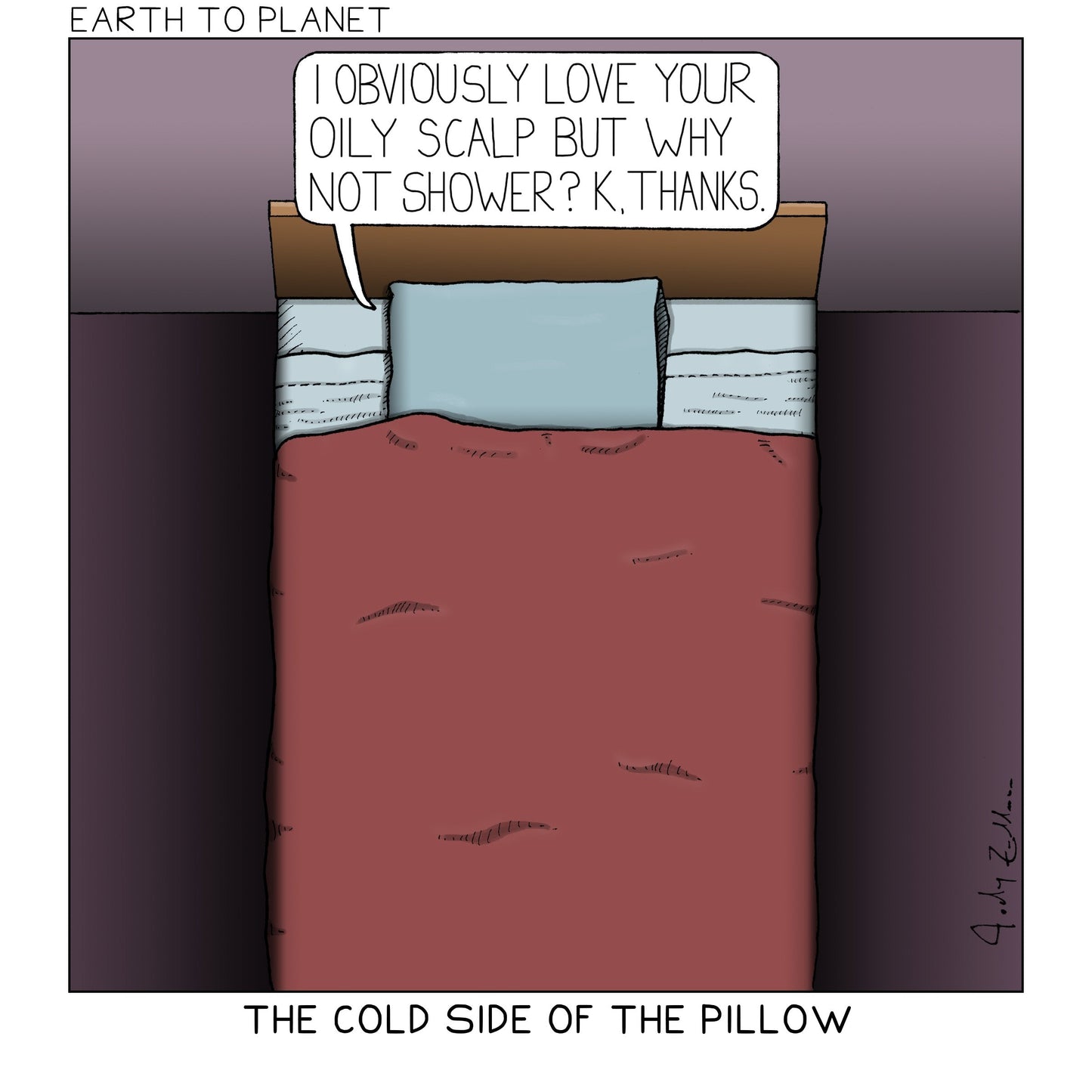 Cold Side of the Pillow Cartoon