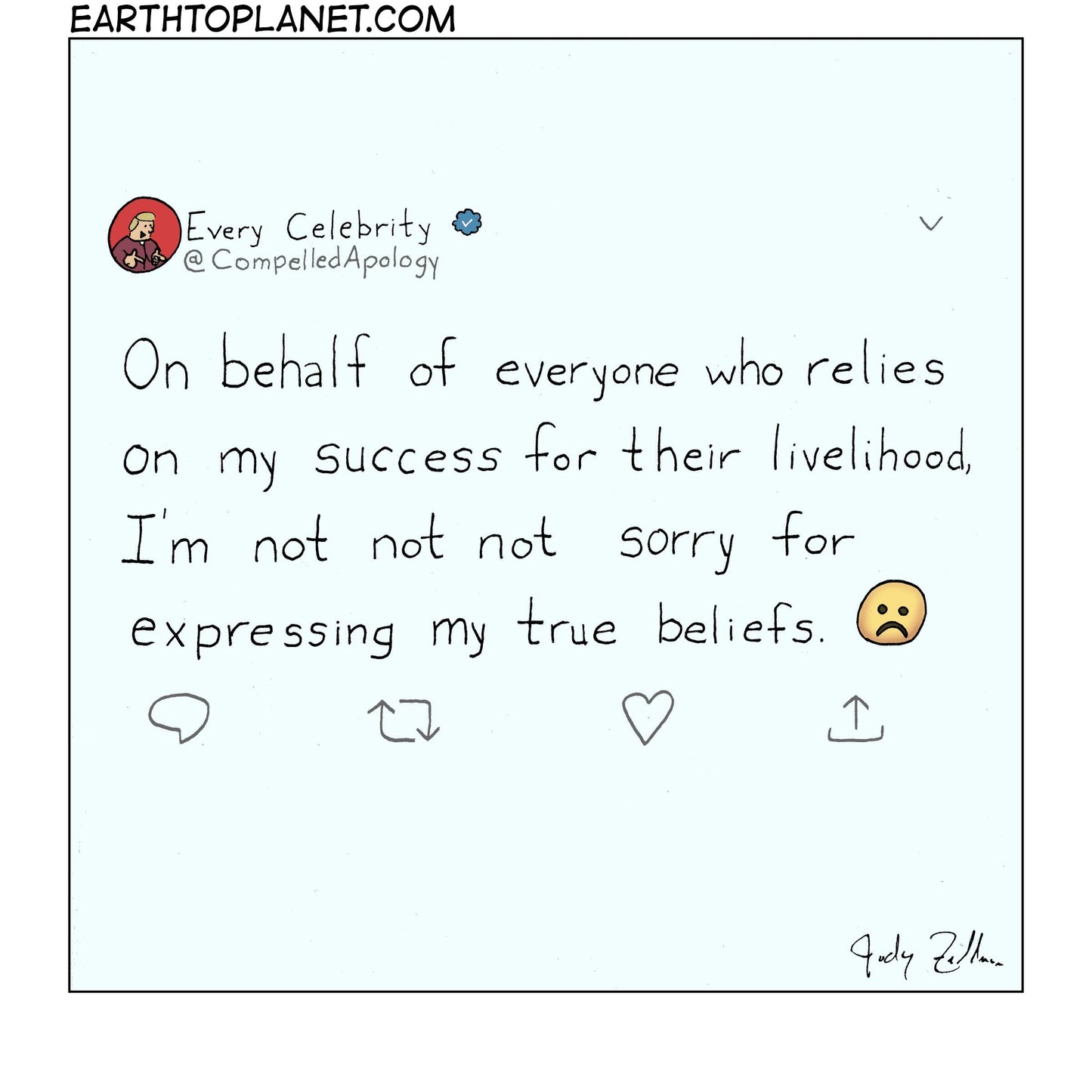 Compelled Apology Cartoon