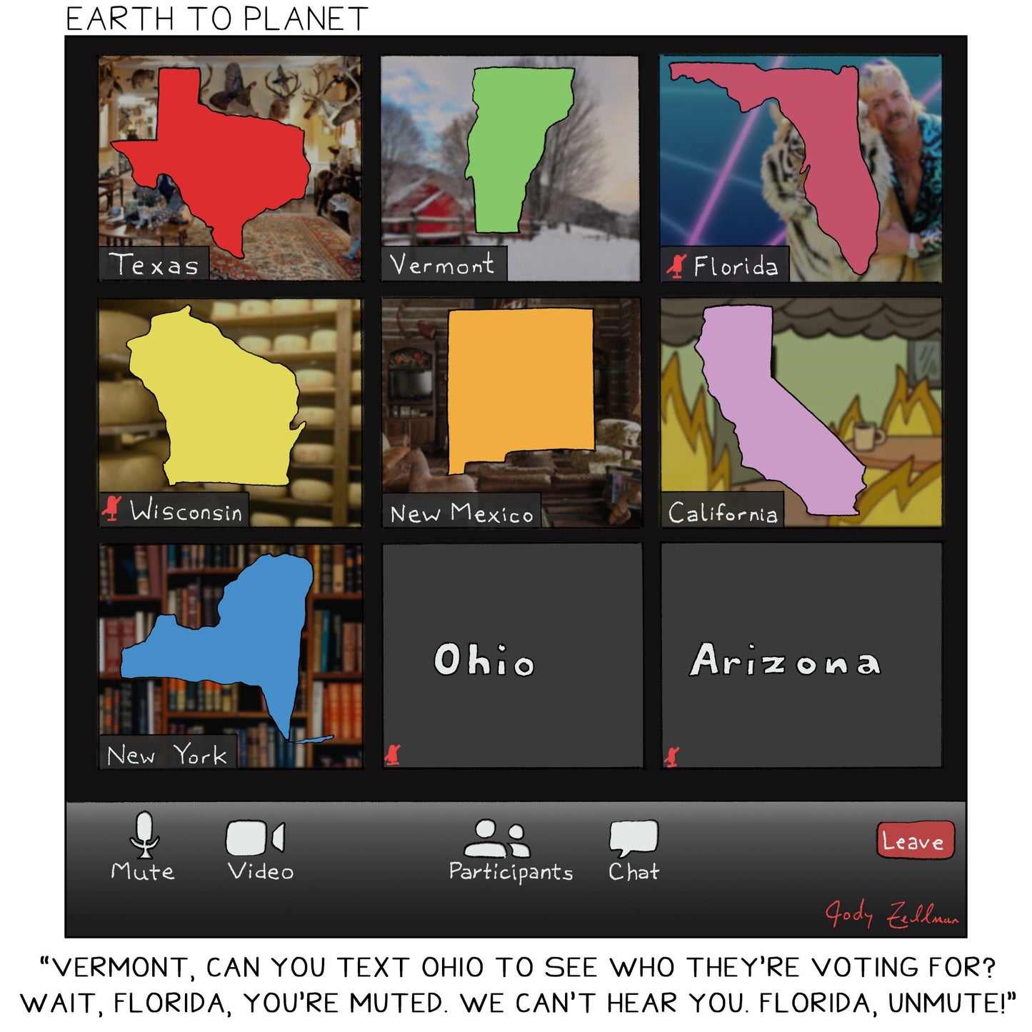 Electoral College Zoom Cartoon