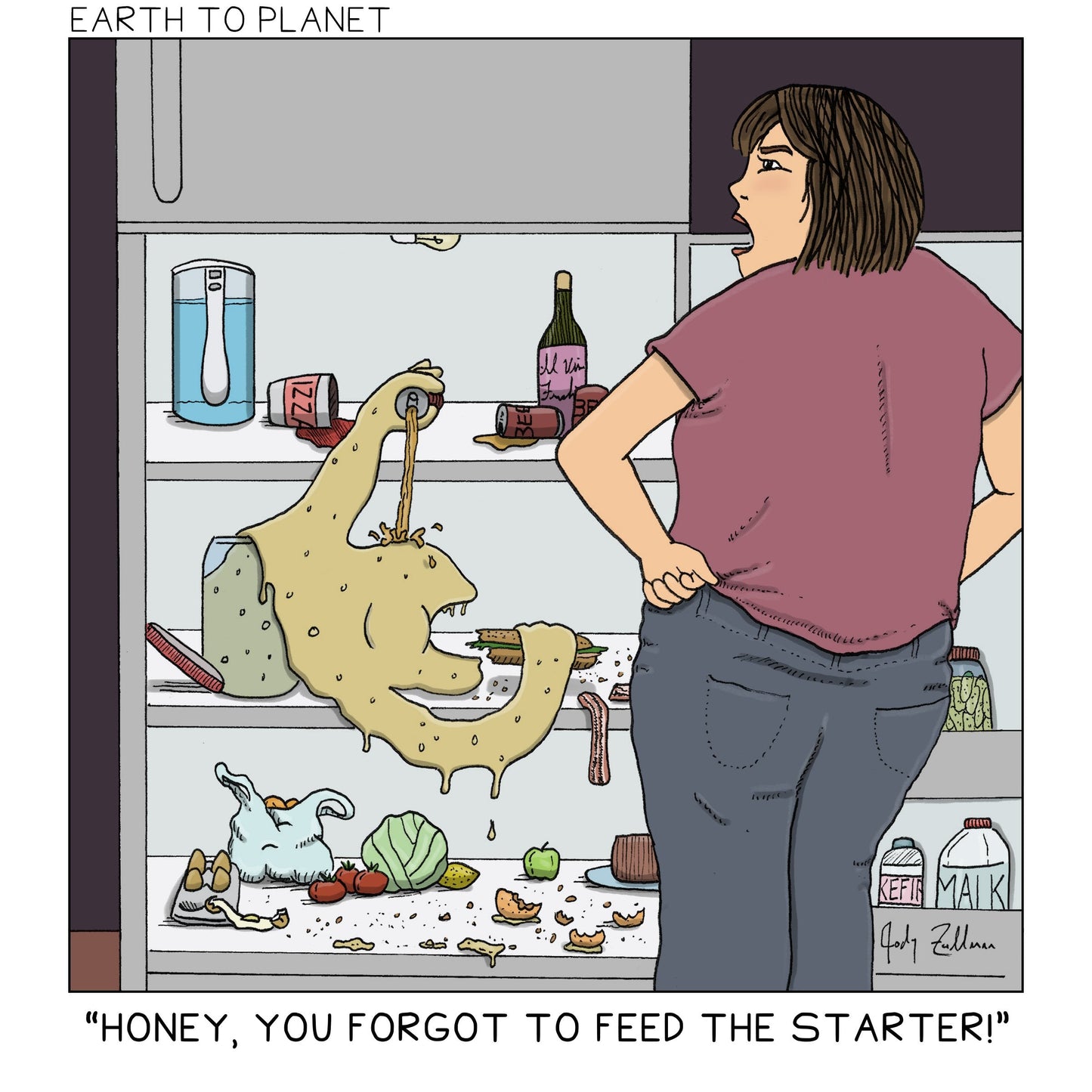 Feed The Starter Cartoon