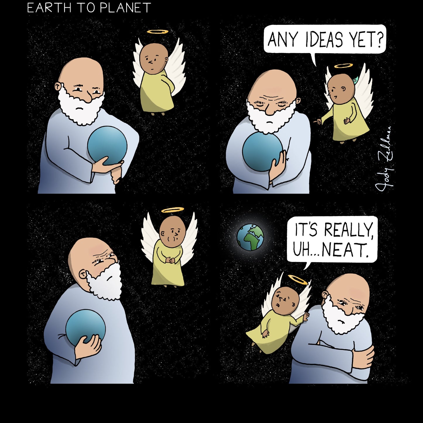 God's Writer's Block Cartoon