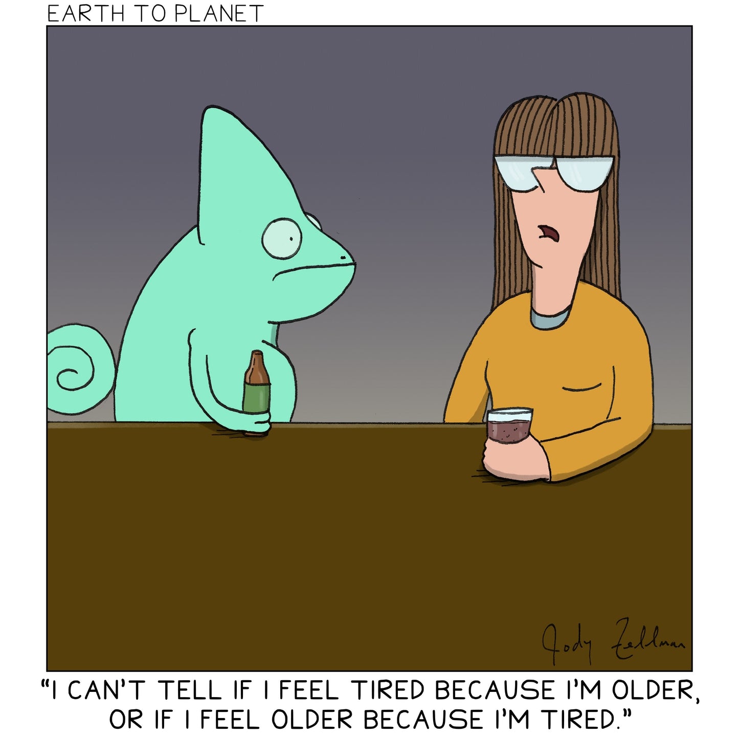 Iggy - Old and Tired Cartoon