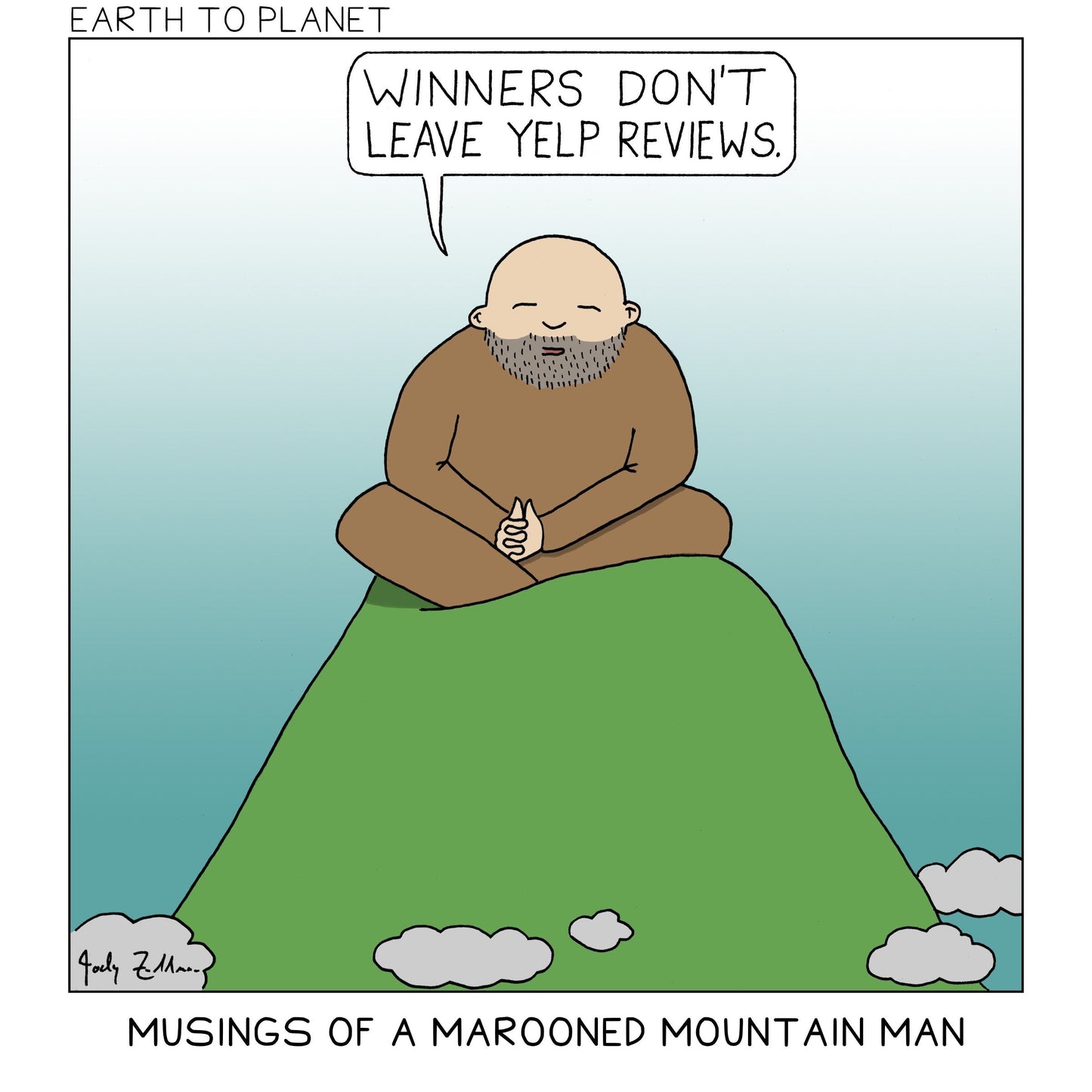 Musings of a Marooned Mountain Man - Yelp Cartoon