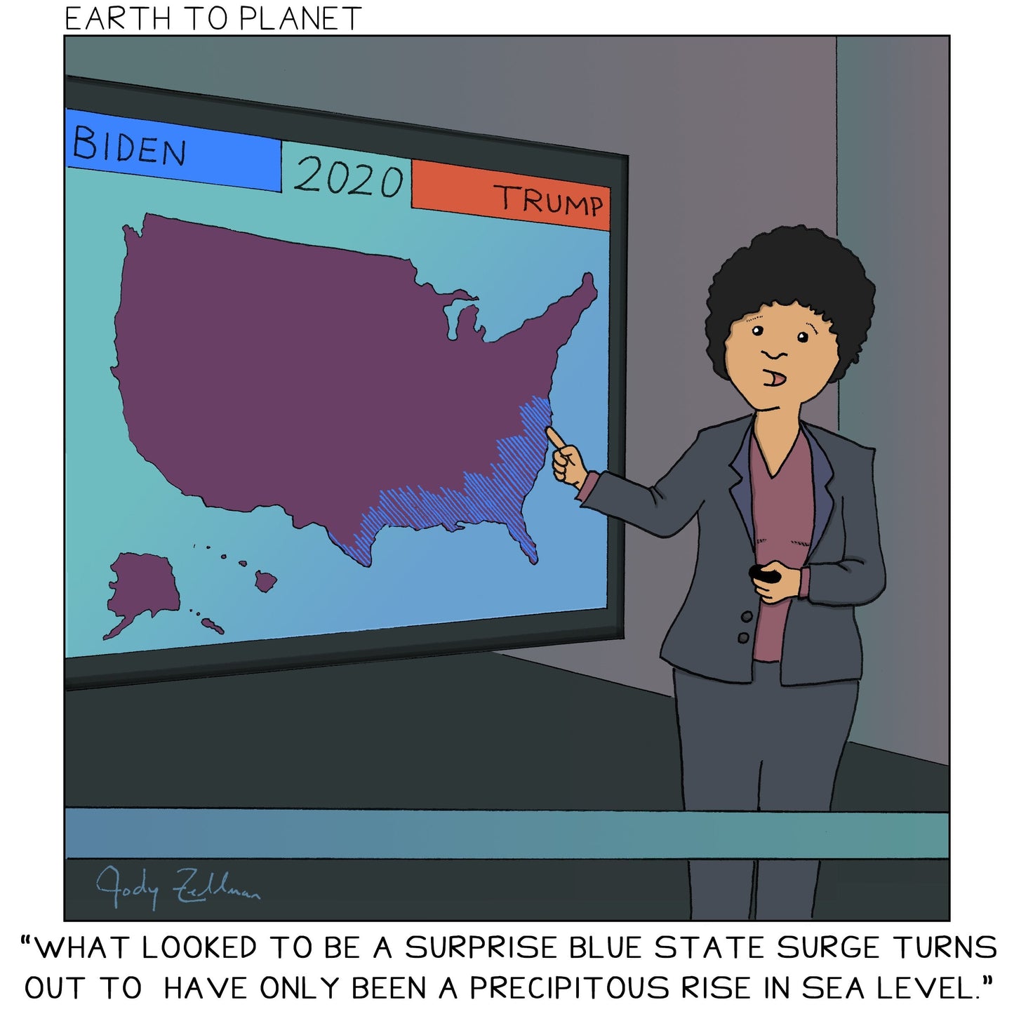 Precipitous Rise In Sea Level Cartoon