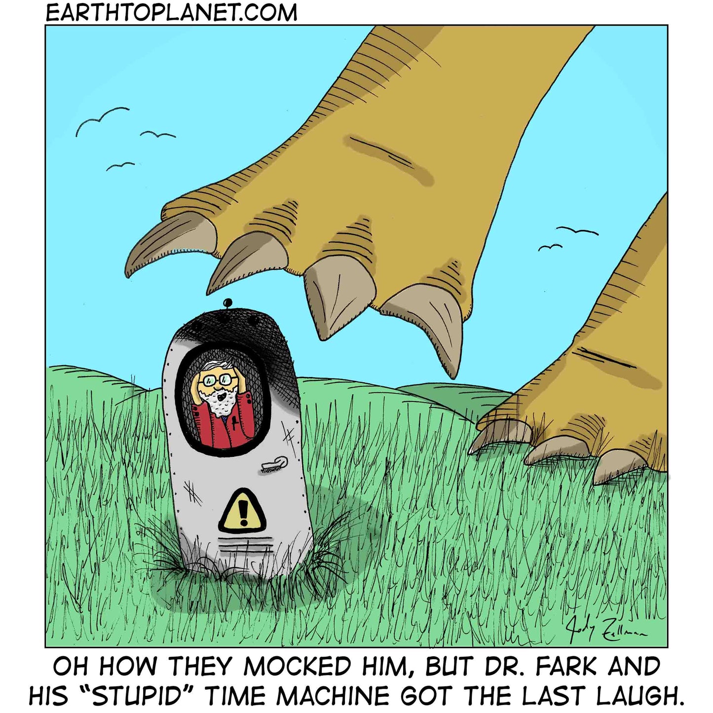 Professor Fark's Stupid Time Machine Cartoon