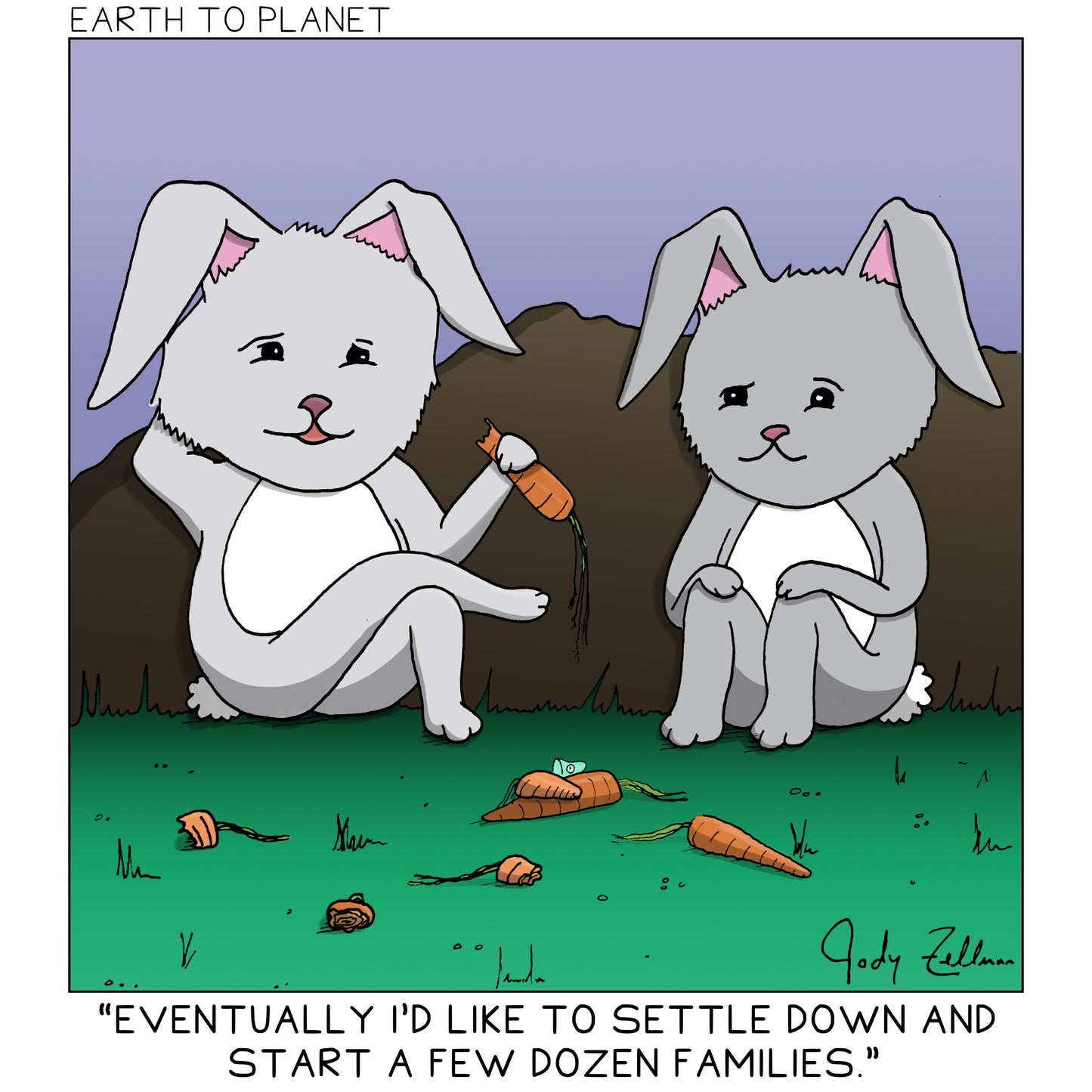 Settle Down Cartoon