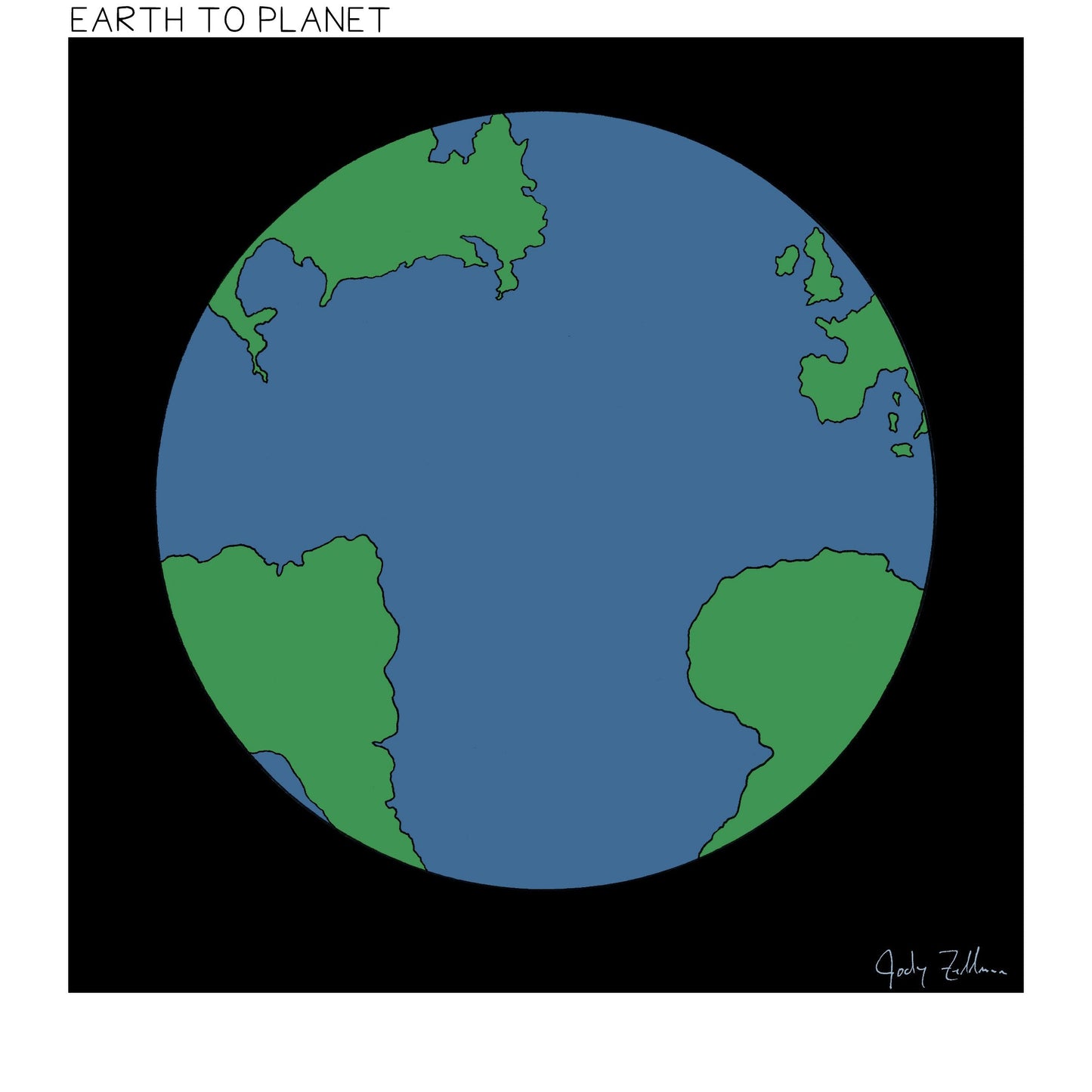 Socially Distant Earth Cartoon