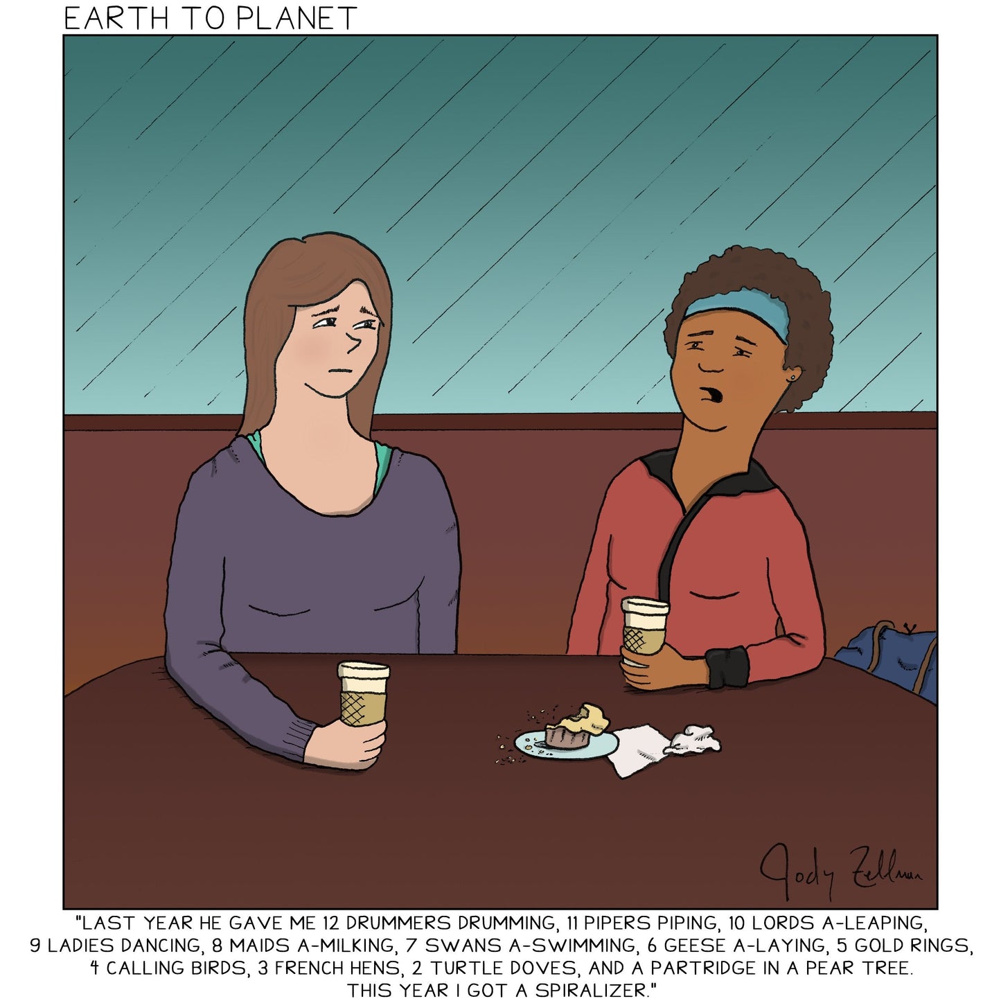 This year I got a spiralizer Cartoon