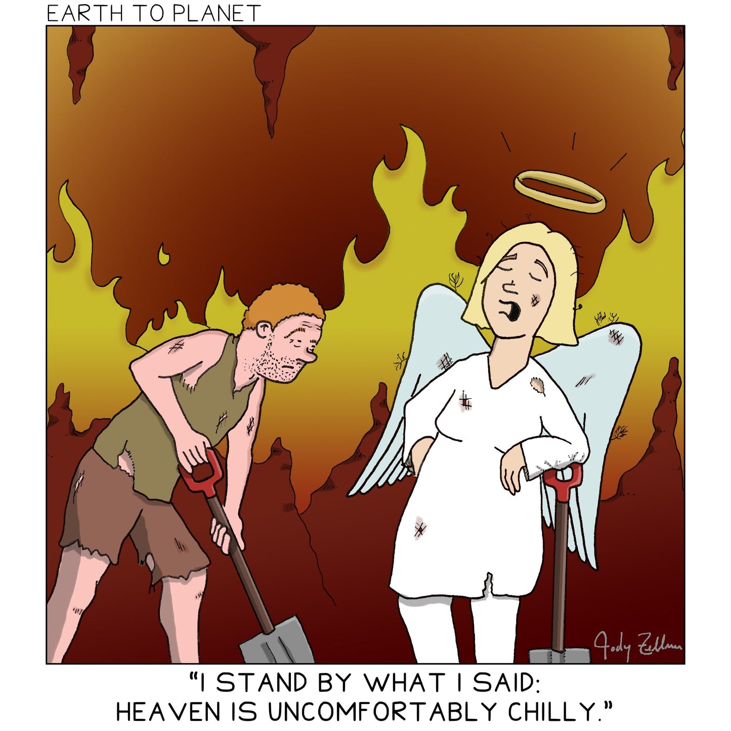 Uncomfortably Chilly Cartoon