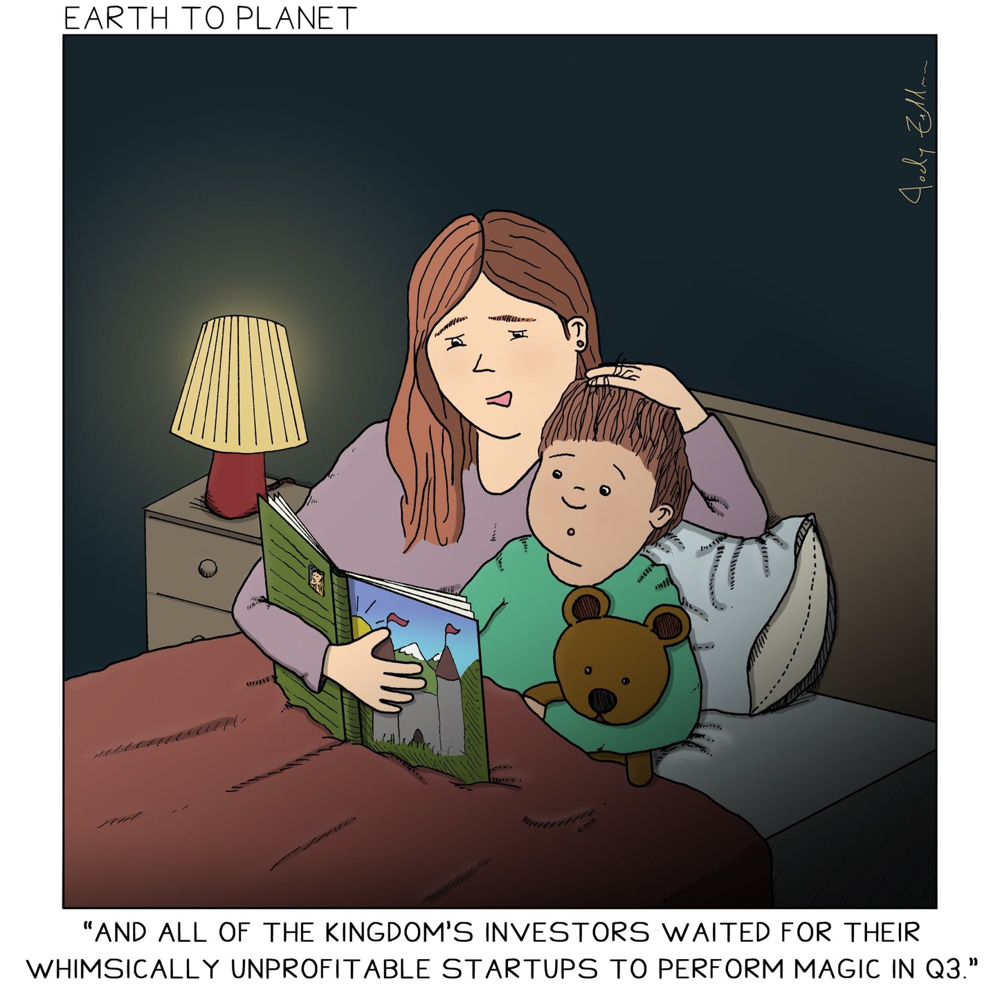 Whimsically Unprofitable Startups Cartoon