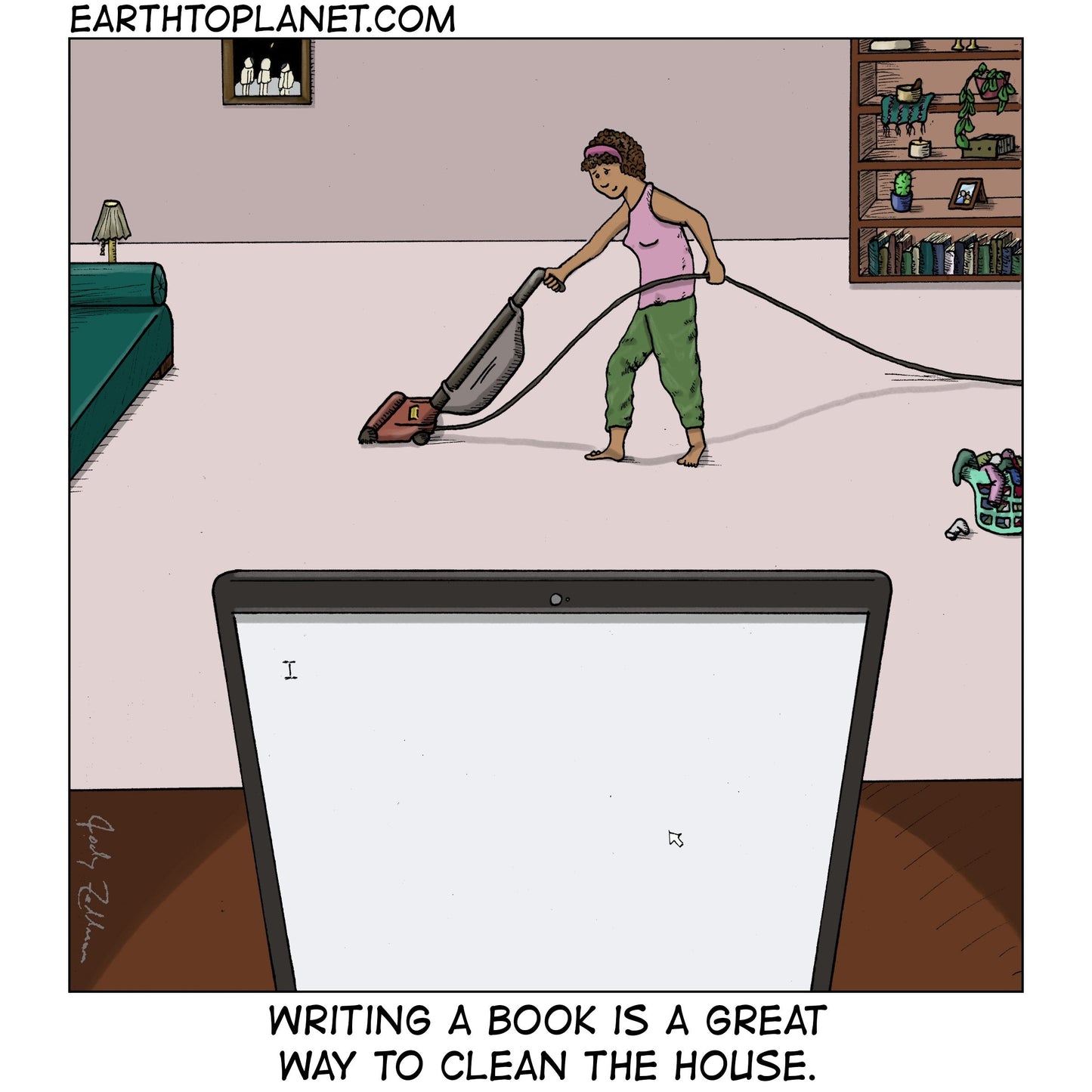 Writing a Book Cartoon