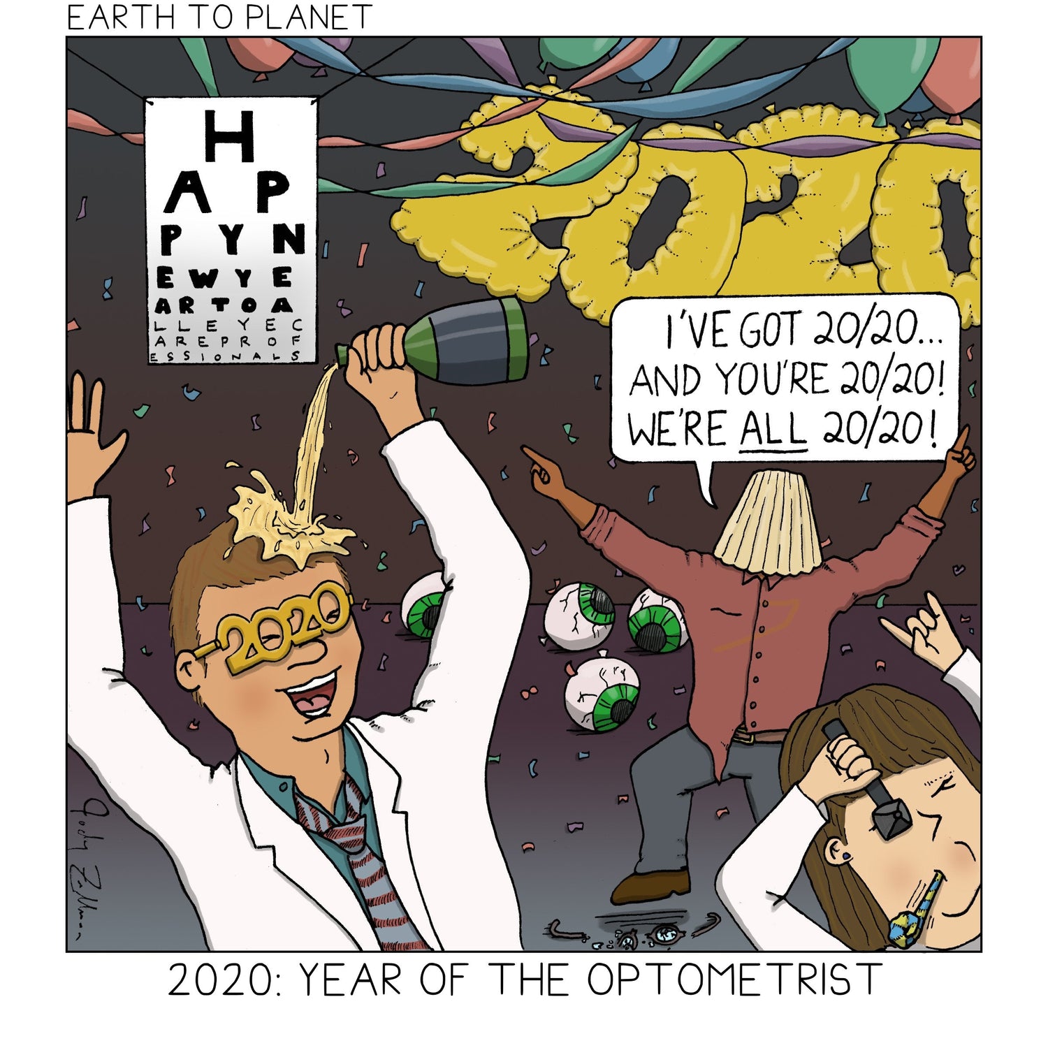 2020 Year of the Optometrist Cartoon