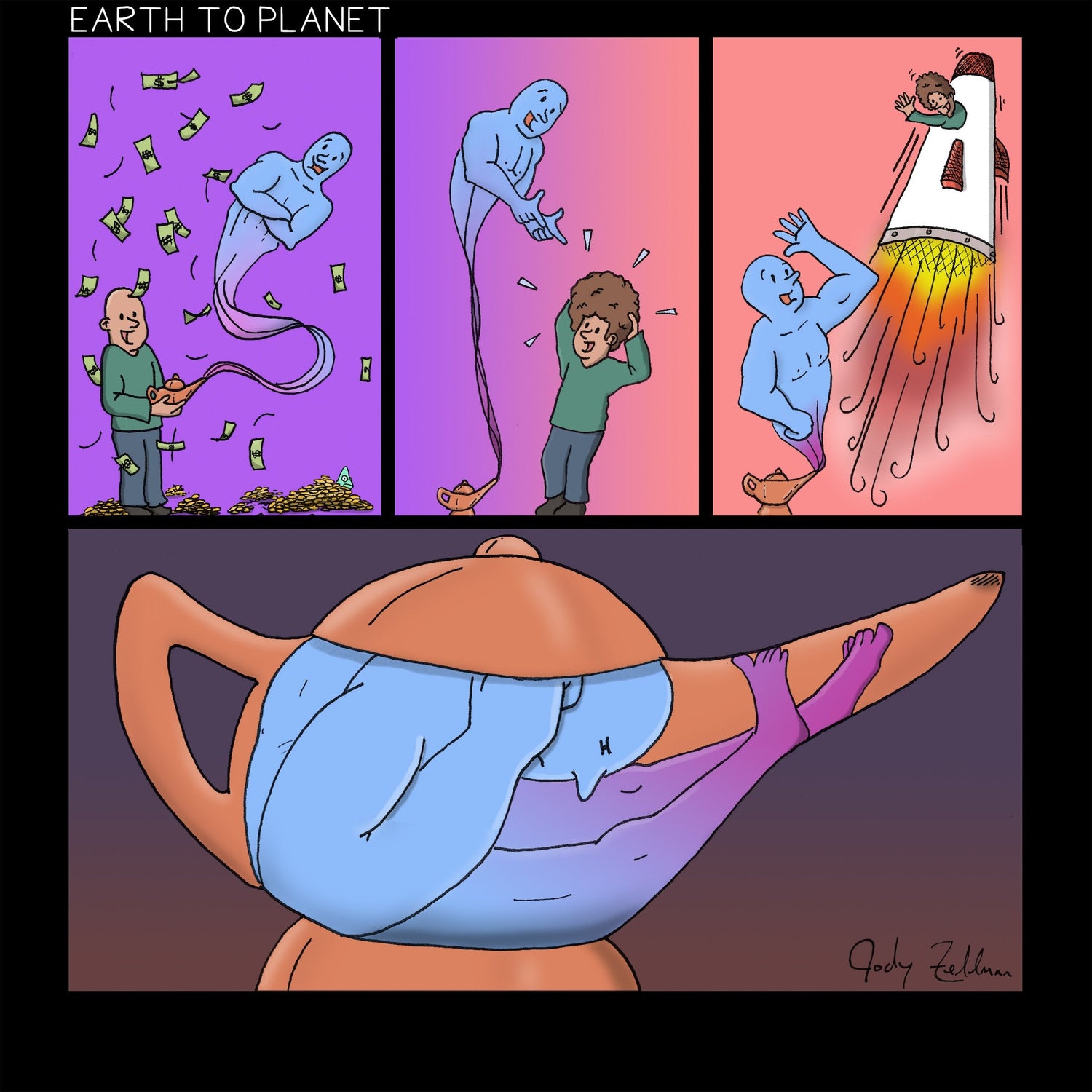 A Genie's Life Cartoon