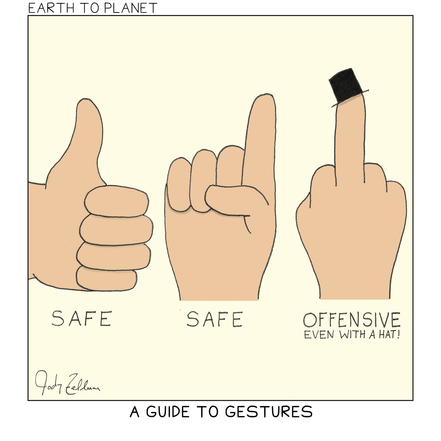 A Guide To Gestures Cartoon