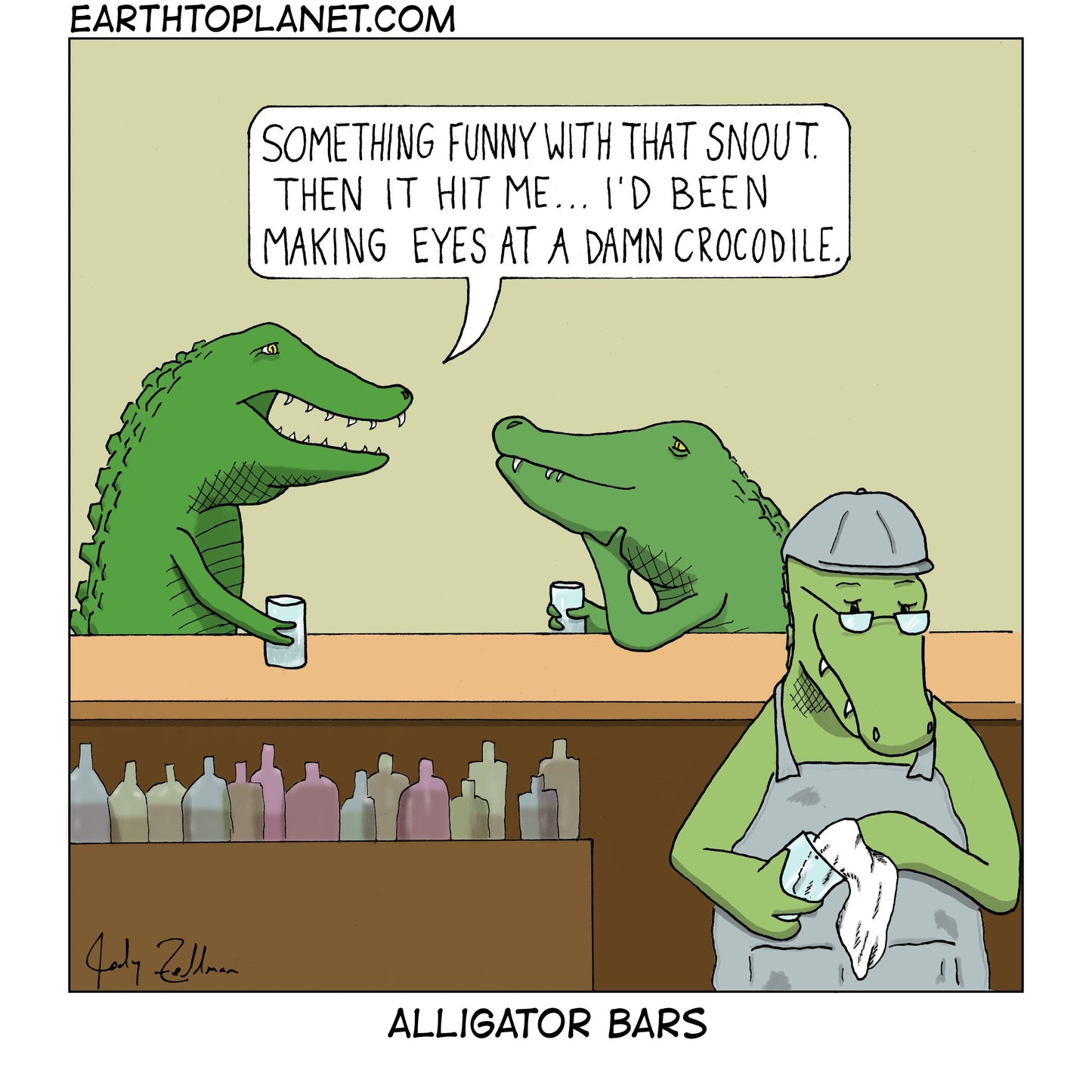 Alligator Bars Cartoon