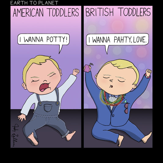 American vs British Toddlers Cartoon