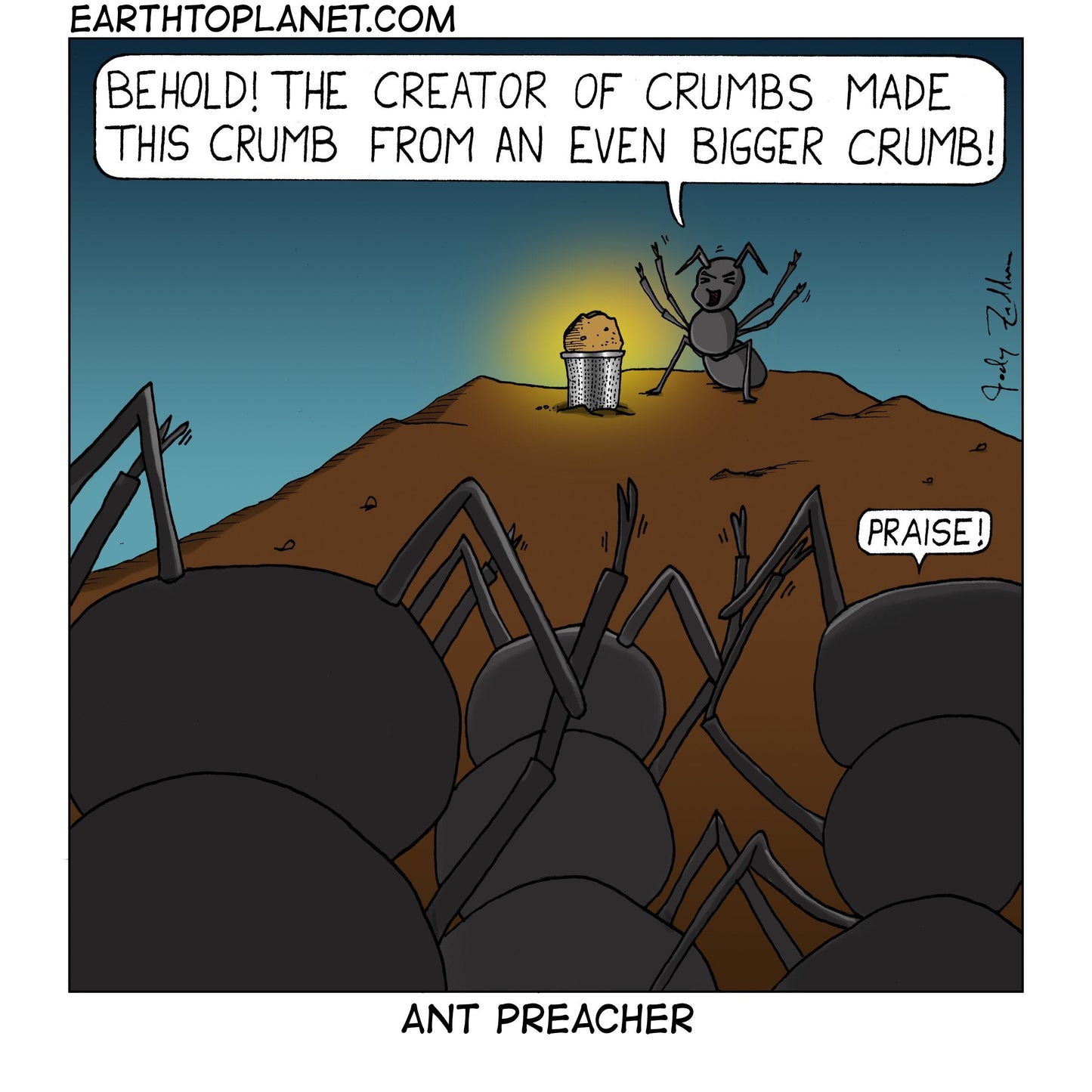 Ant Preacher Cartoon