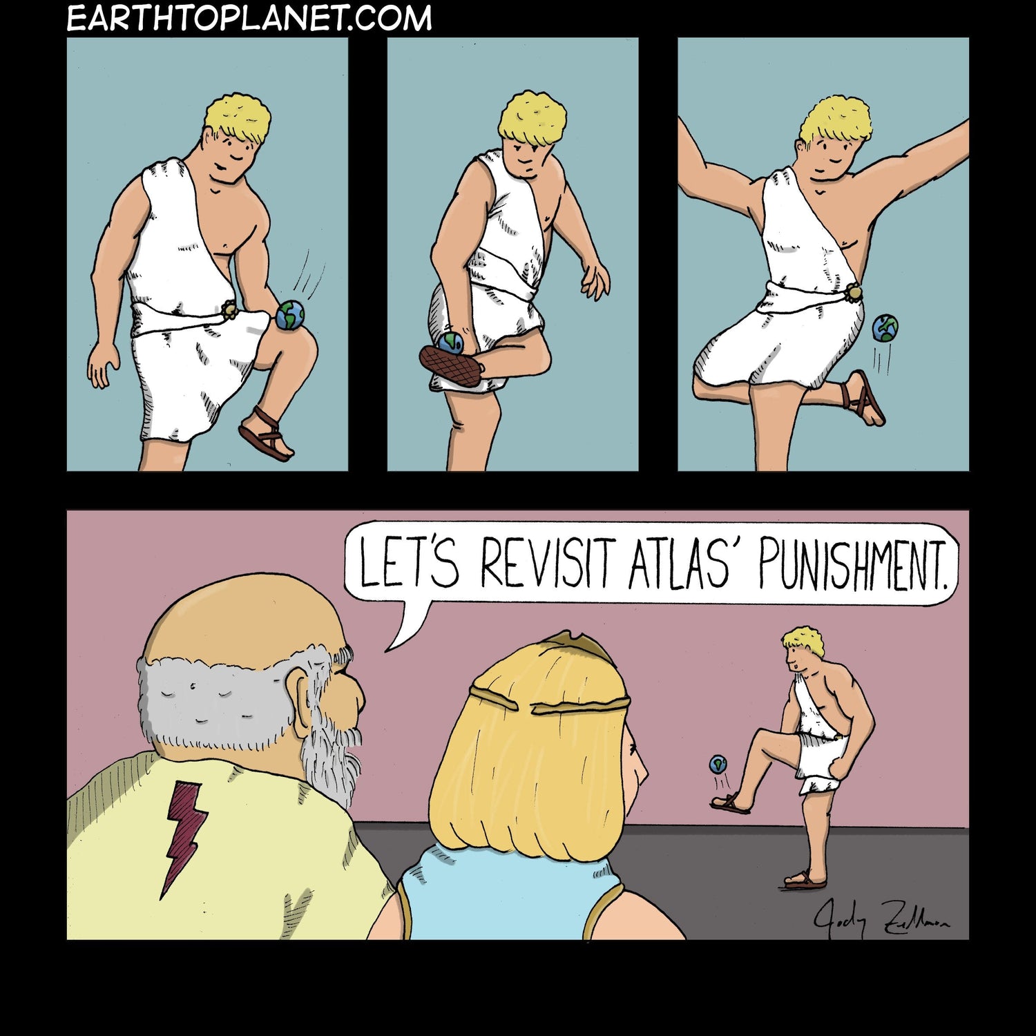 Atlas' Punishment Cartoon