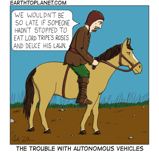 Autonomous Vehicles Cartoon