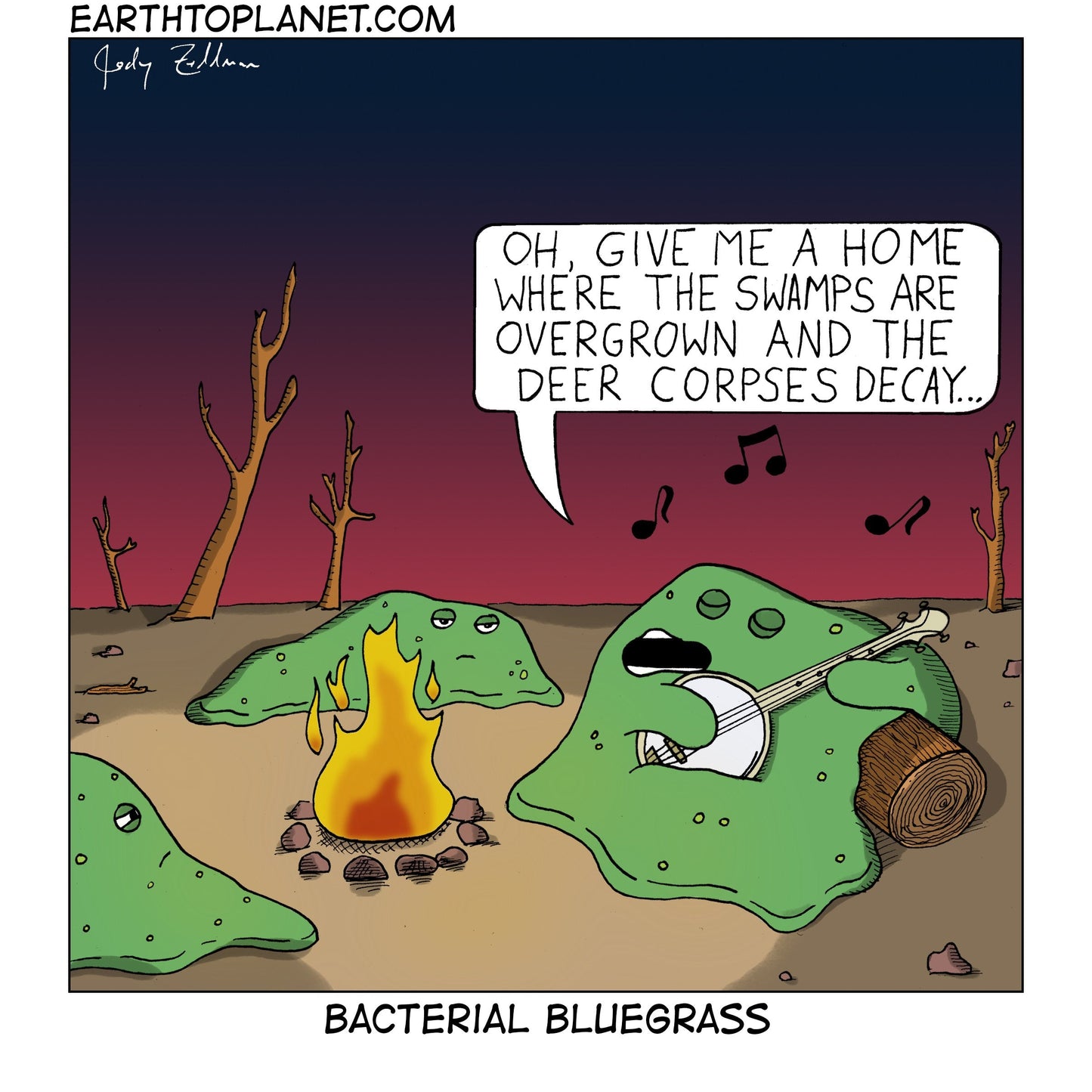 Bacterial Bluegrass Cartoon