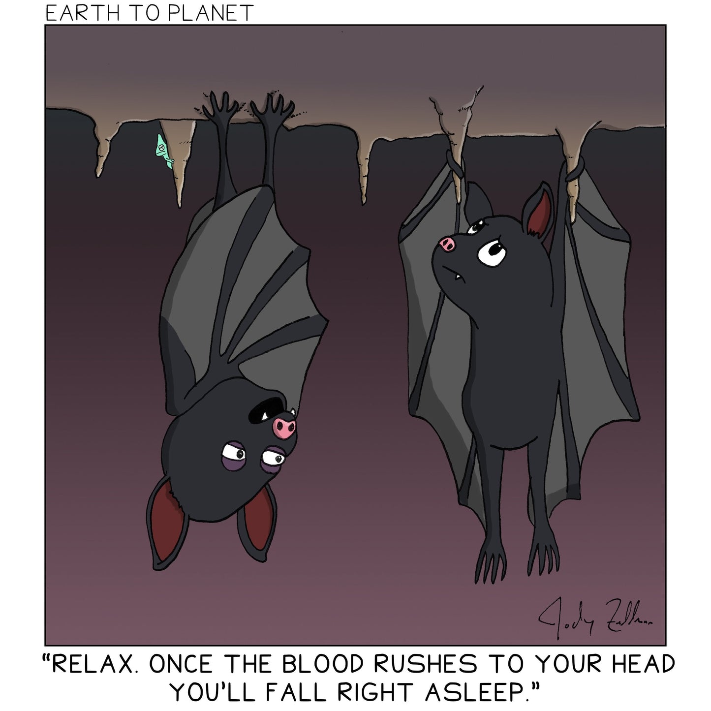 Bat Sleep Cartoon