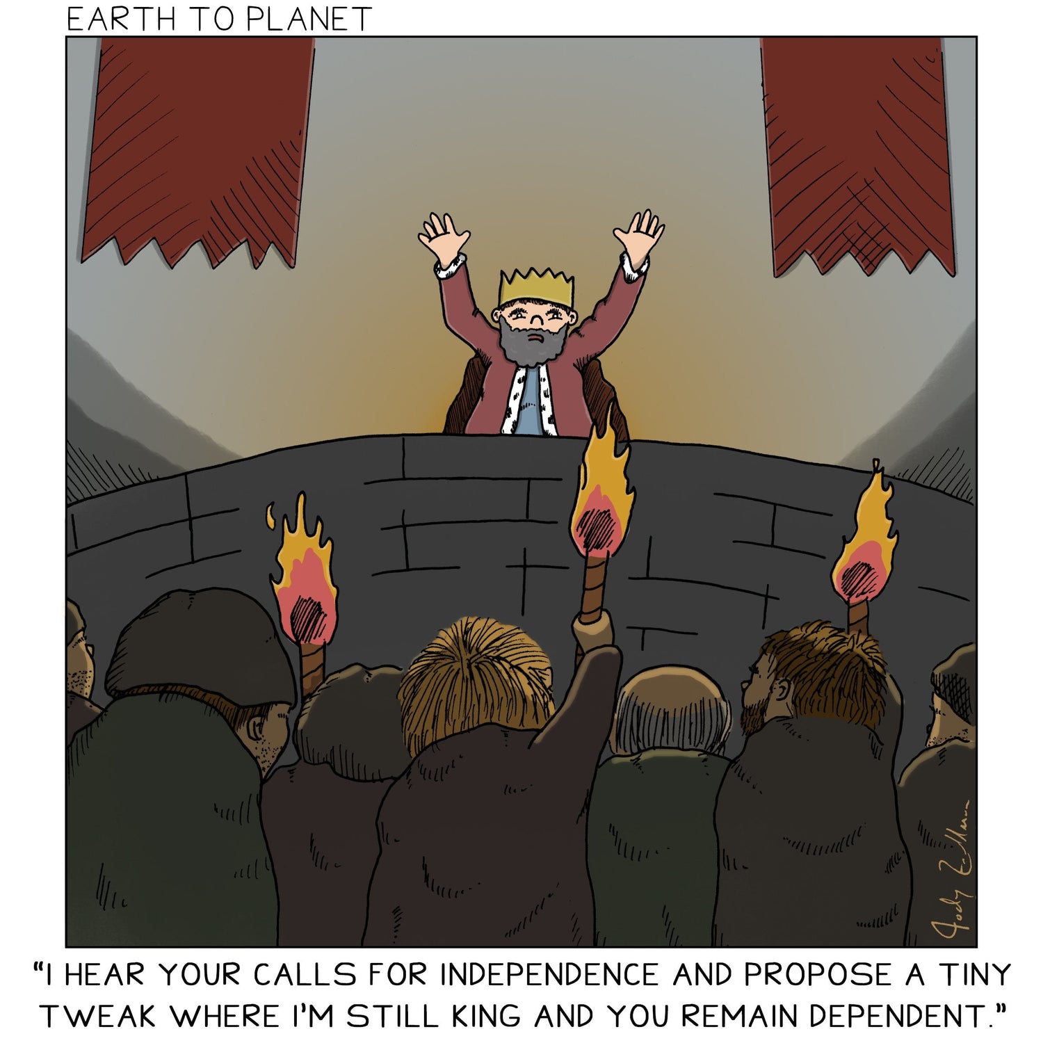 Calls For Independence Cartoon