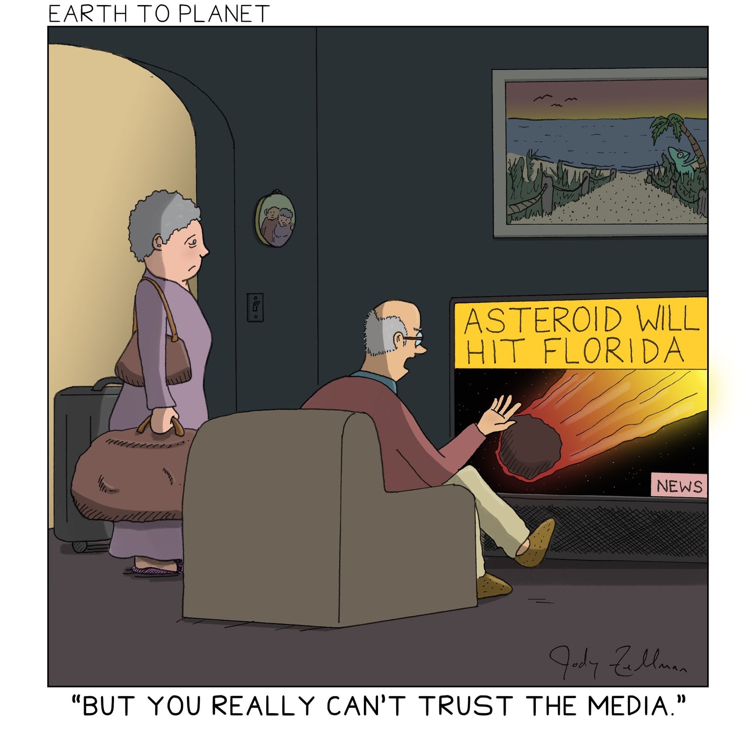 Can't Trust The Media Cartoon