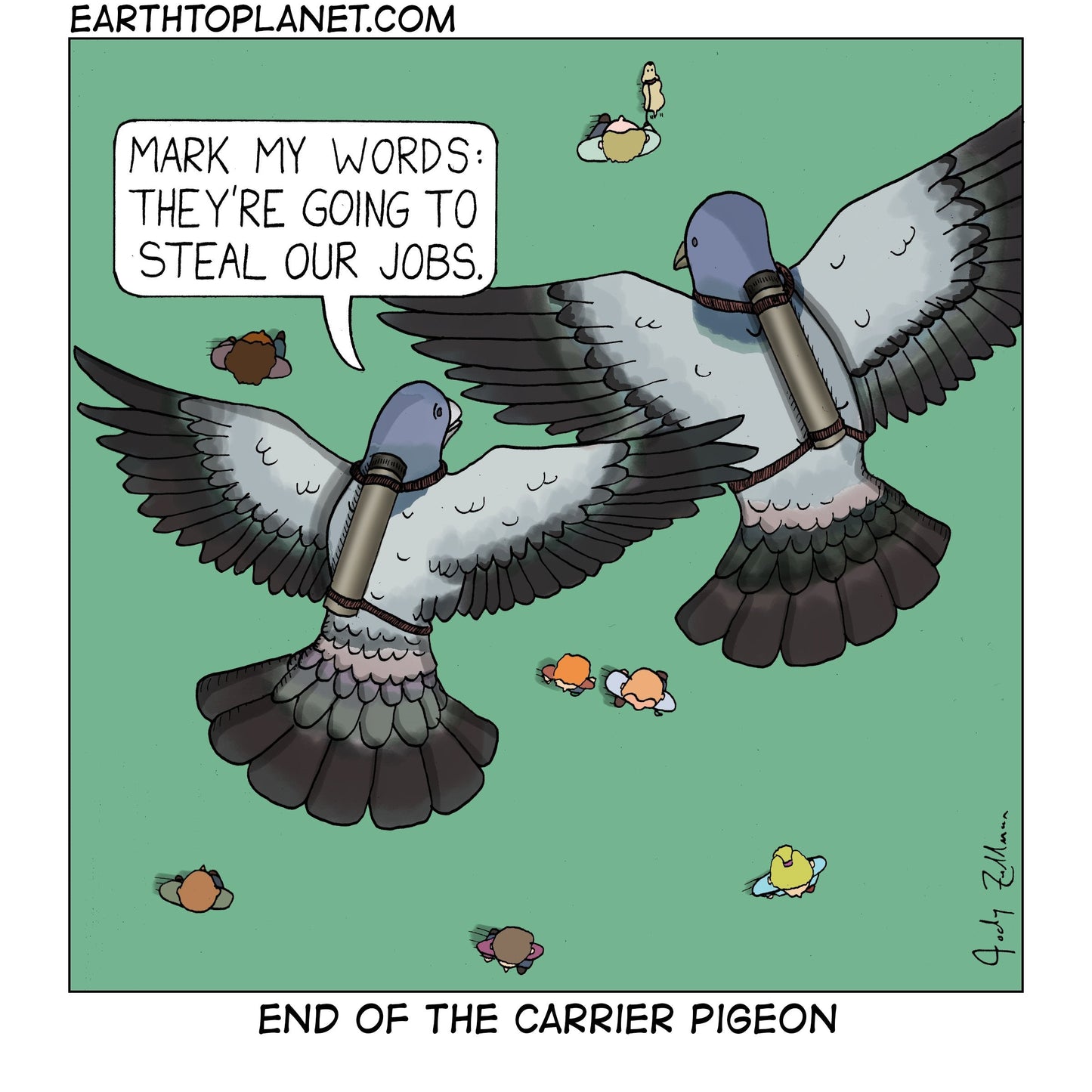 Carrier Pigeons Cartoon