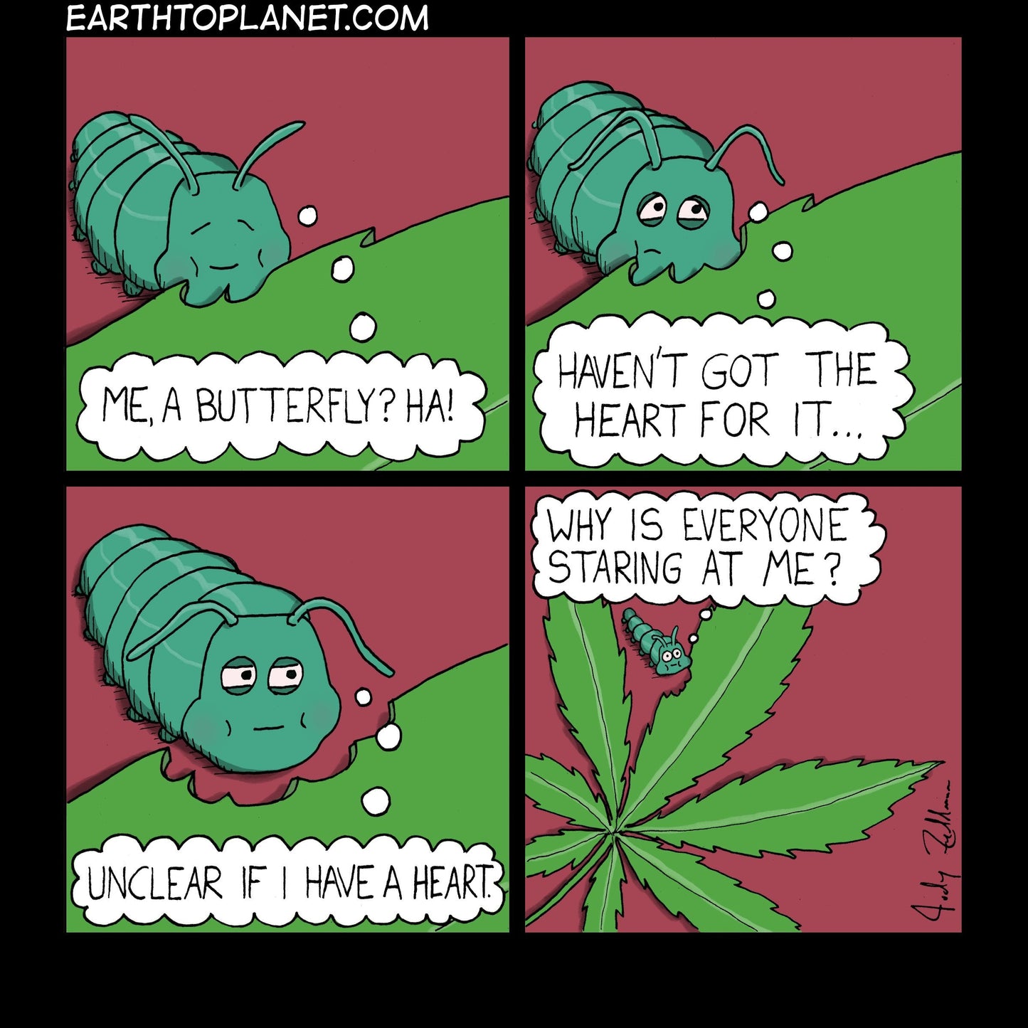 Caterpillar Paranoia Cartoon