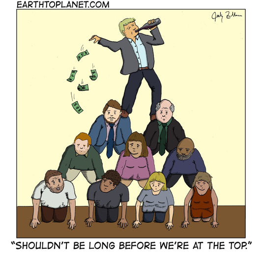 Corporate Pyramid Cartoon