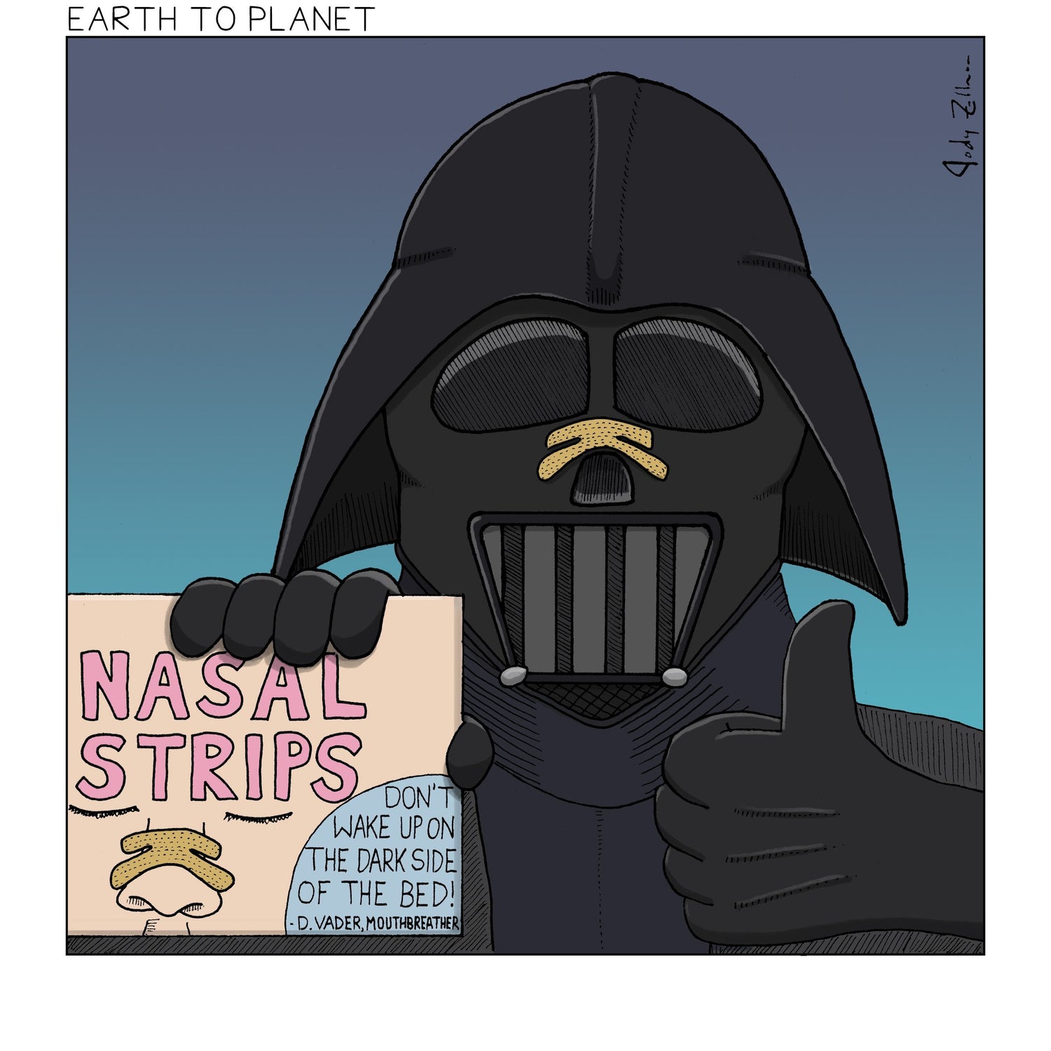 Darth Vader Nasal Strips Cartoon