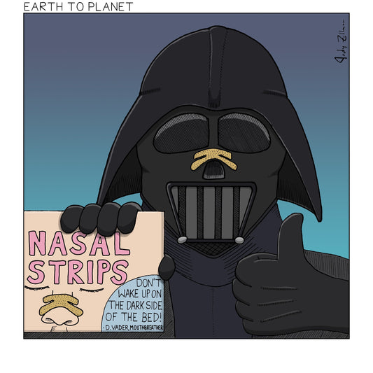 Darth Vader Nasal Strips Cartoon