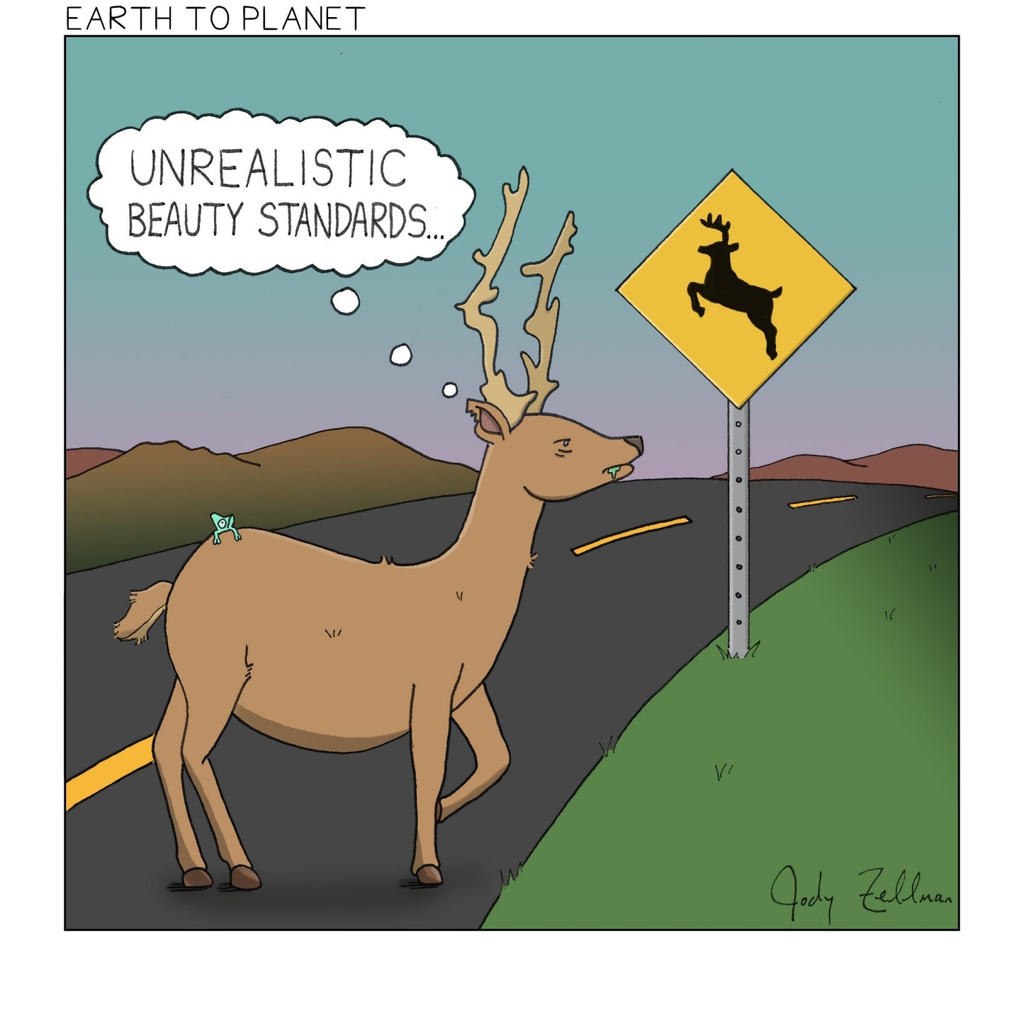 Deer Xing Cartoon