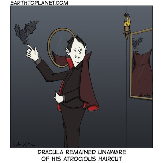 Dracula's Haircut Cartoon