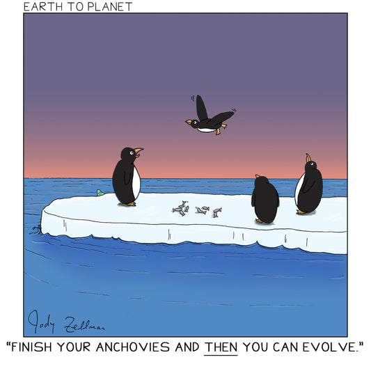 Evolving Penguin Cartoon