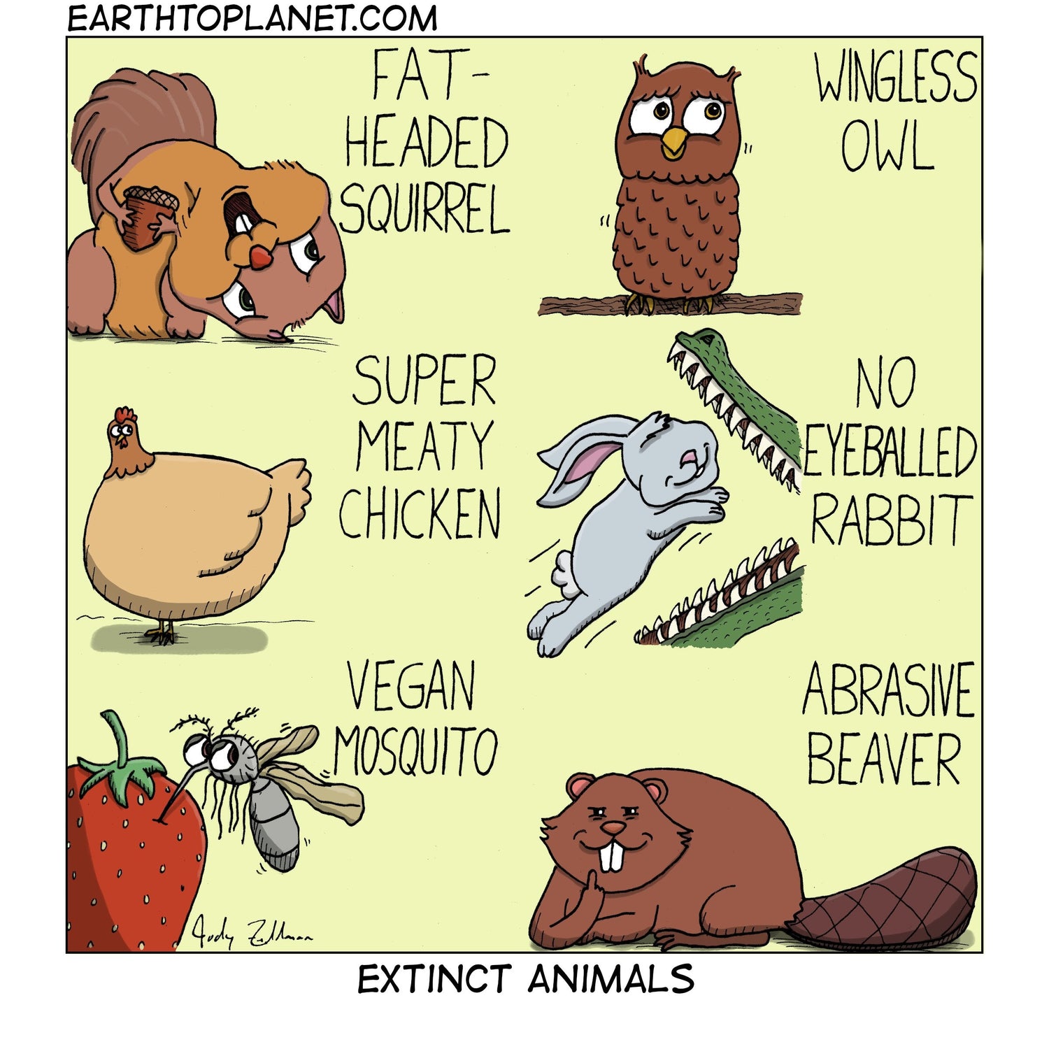 Extinct Animals Cartoon