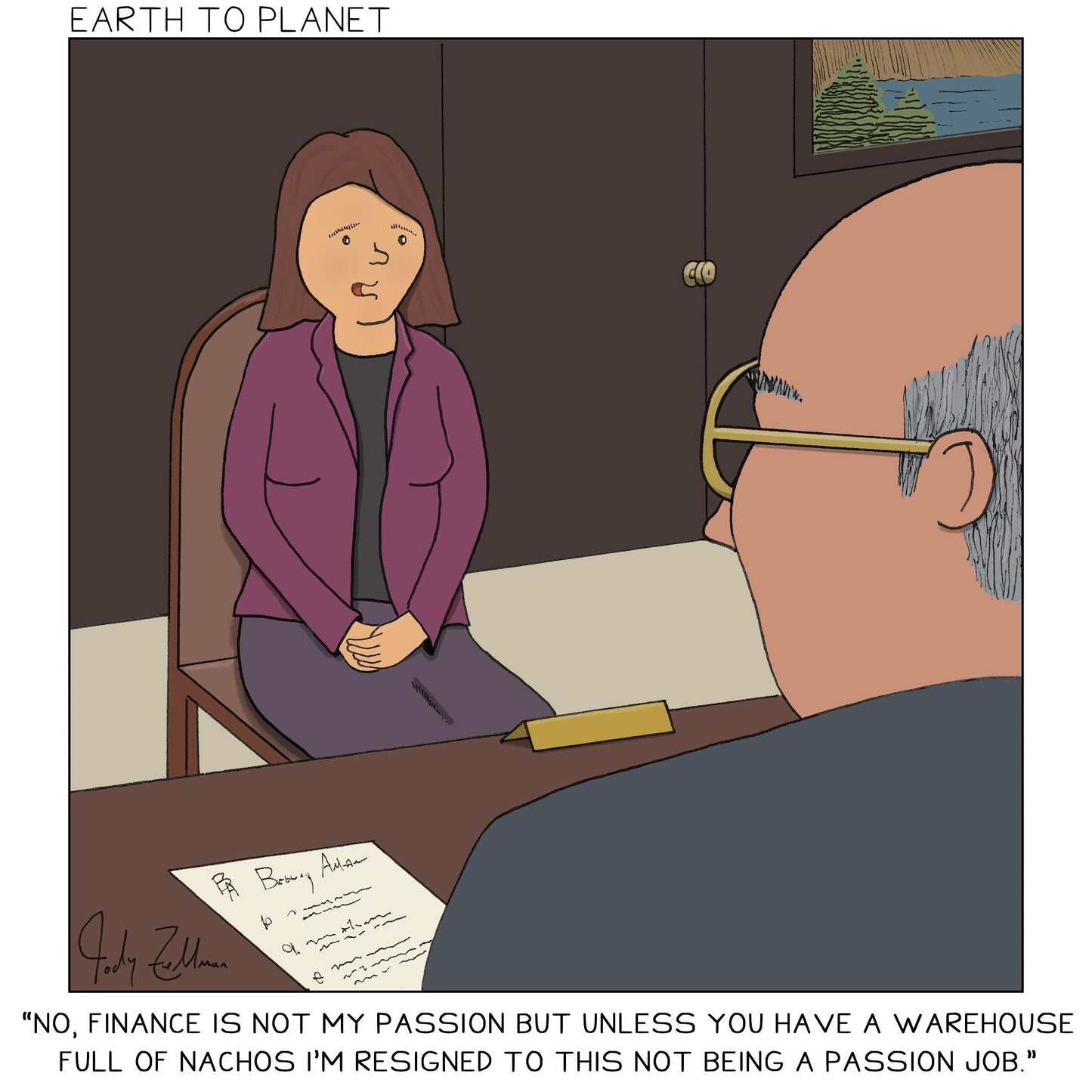 Finance Is Not My Passion Cartoon