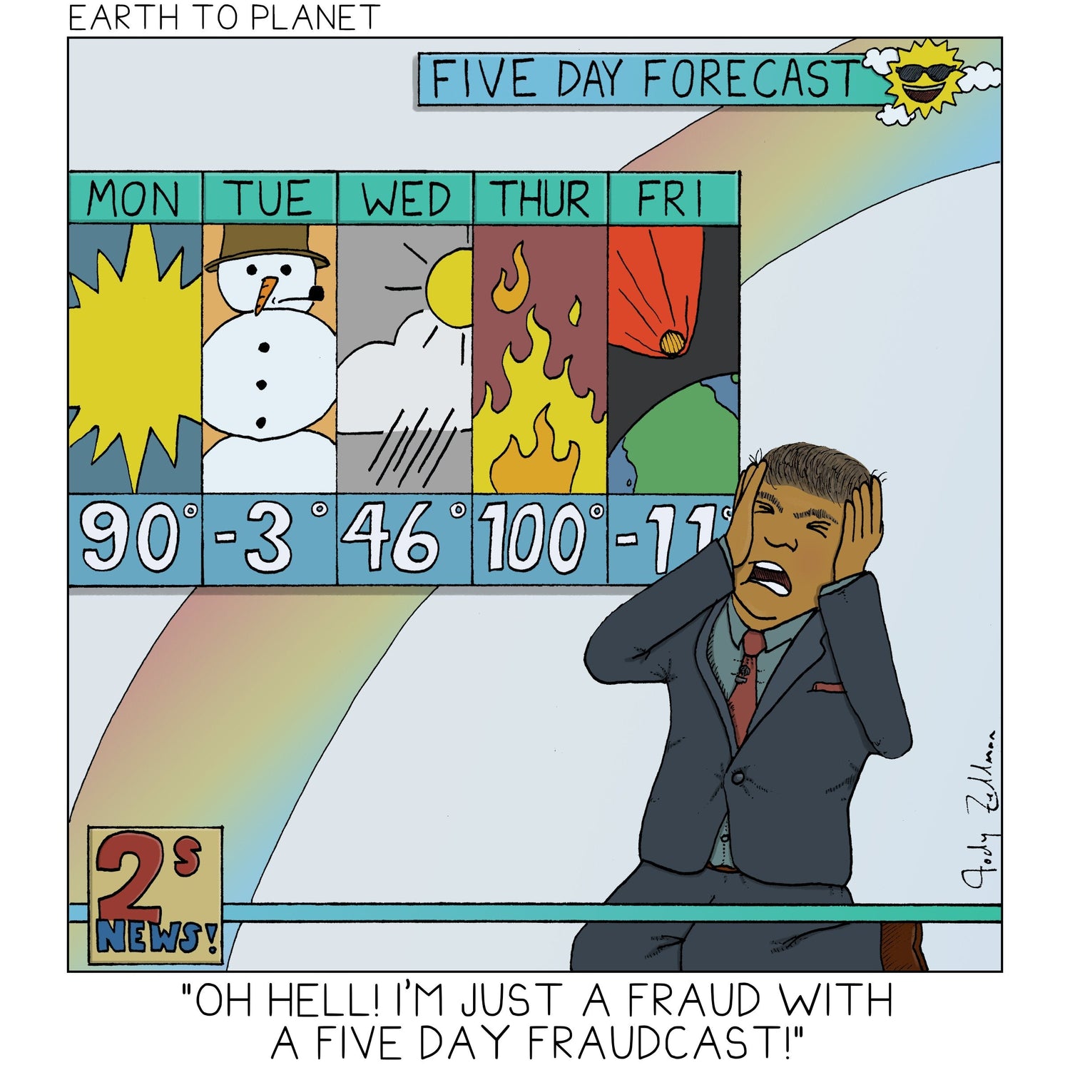 Five Day Fraudcast Cartoon