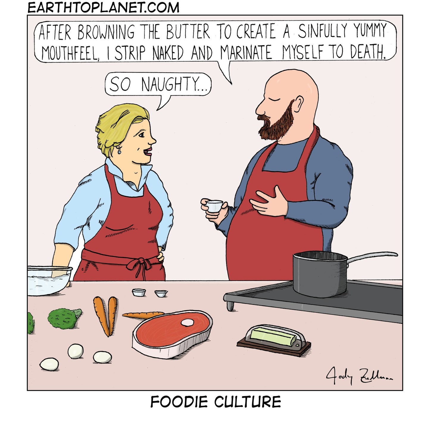 Foodie Culture Cartoon
