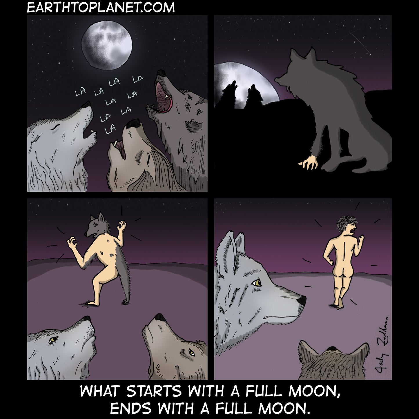 Full Moon Cartoon