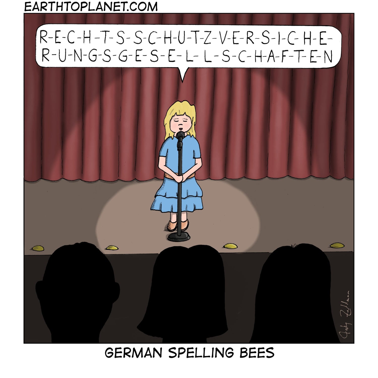German Spelling Bees Cartoon