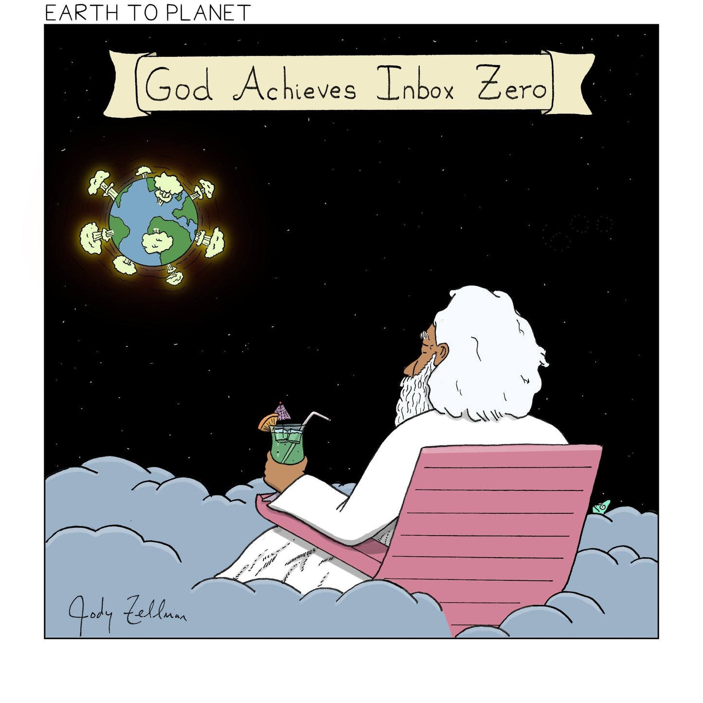 God's Inbox Zero Cartoon