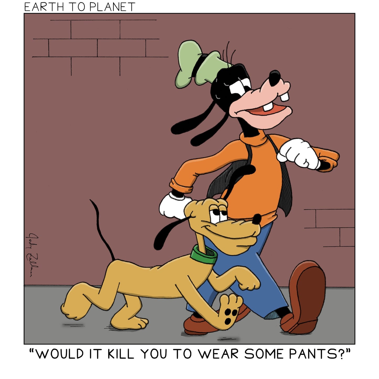Goofy and Pluto Cartoon