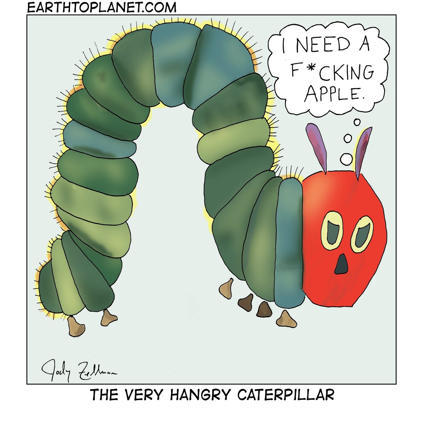 Hangry Caterpillar Cartoon