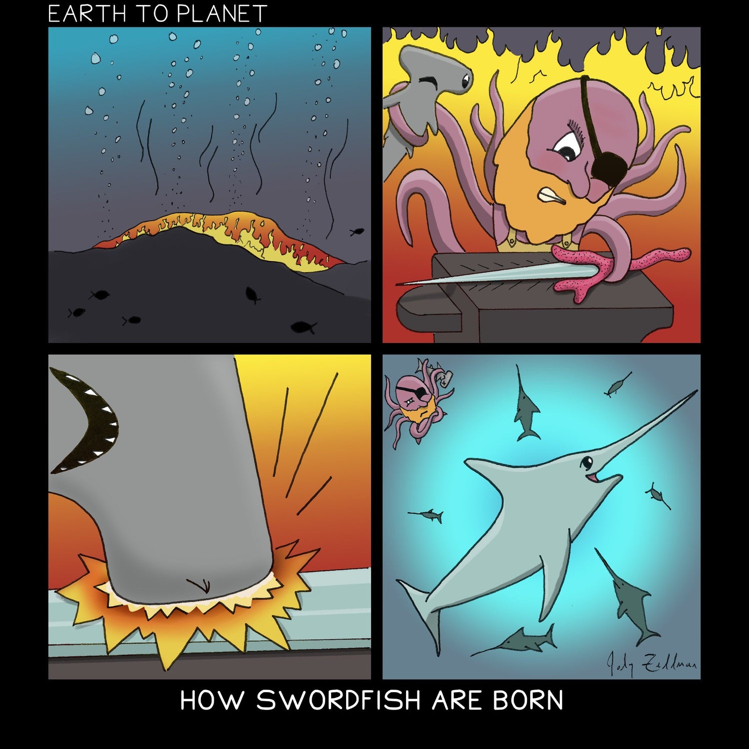 How Swordfish Are Born Cartoon