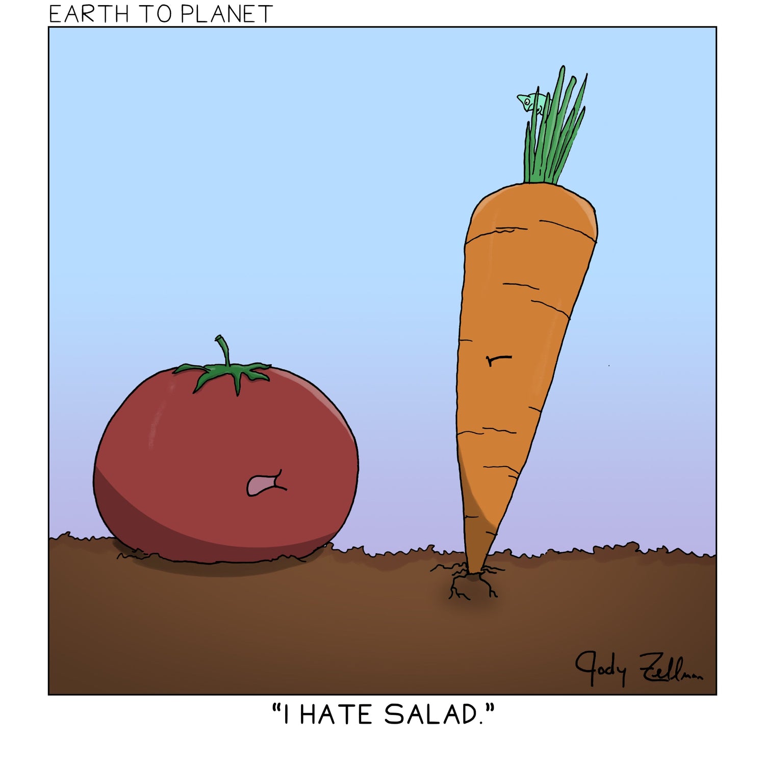 I Hate Salad Cartoon