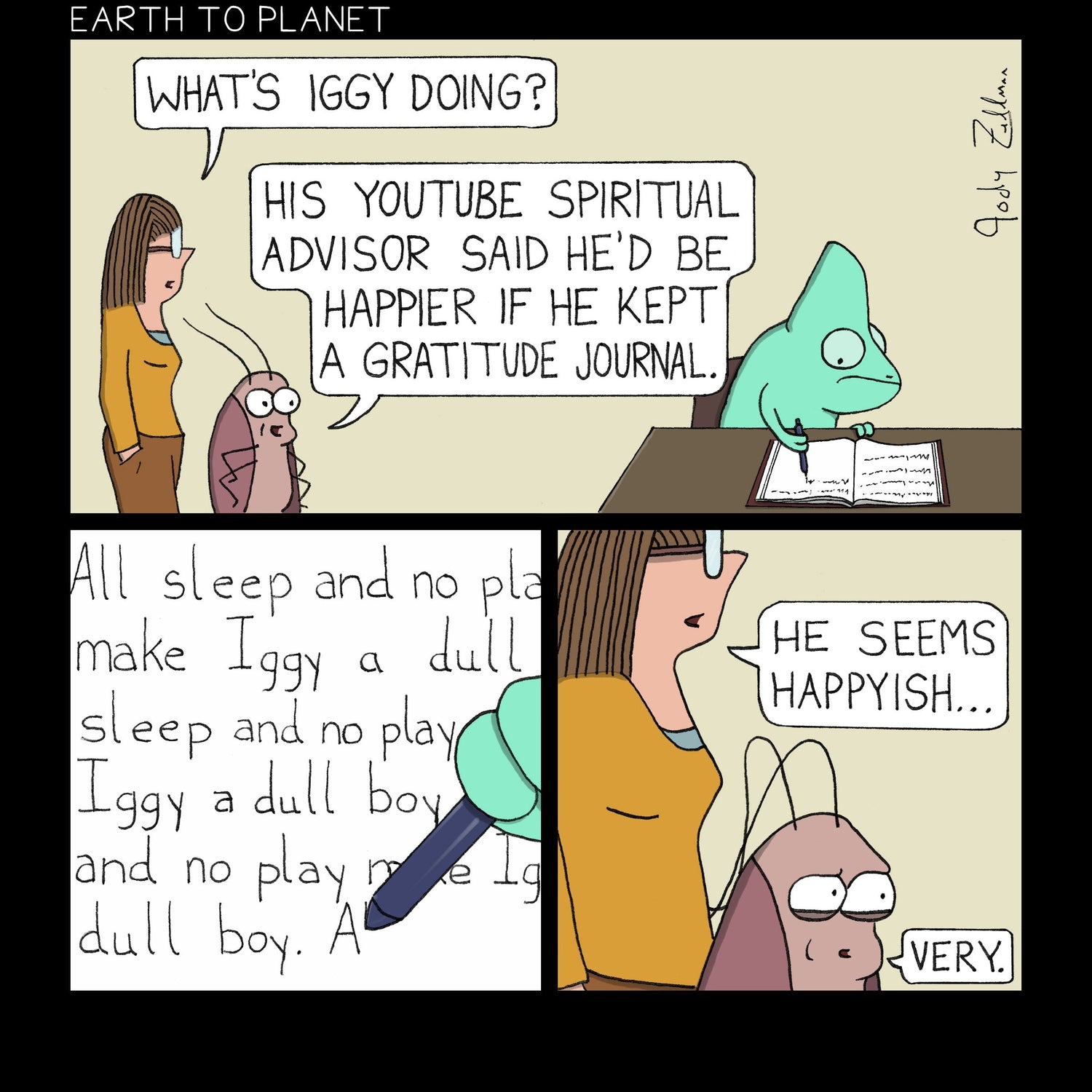 Iggy - Gratitude Journal Cartoon