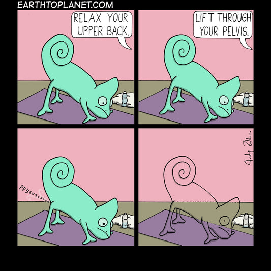 Iggy - Yoga Cartoon